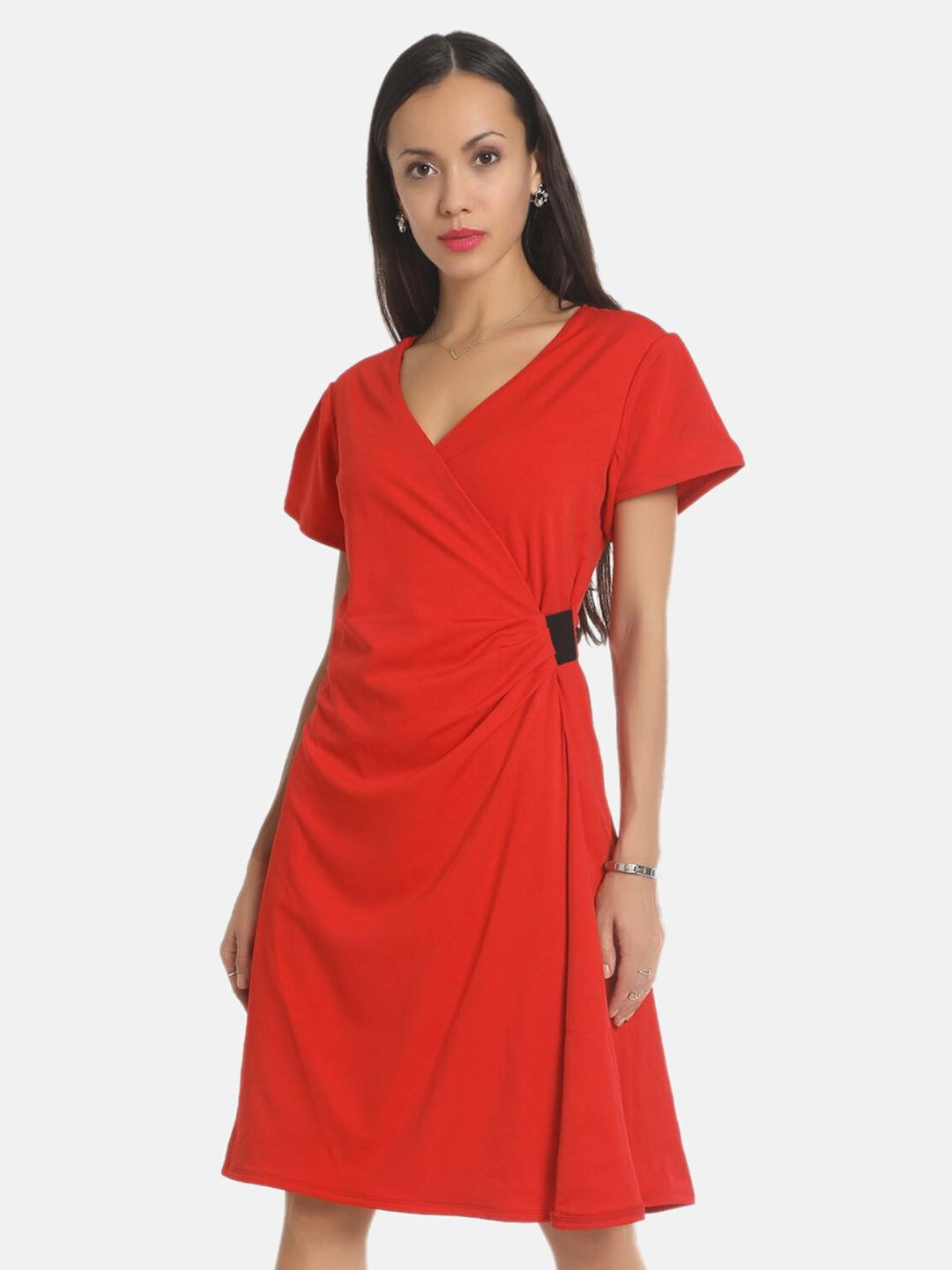 Buy AARA Red Solid Wrap Dress Dresses for Women 16048102 Myntra