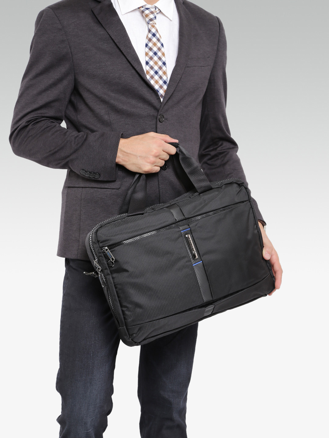 Buy CARLTON Unisex Black Wallstreet Slim Folio Laptop Bag Laptop Bag