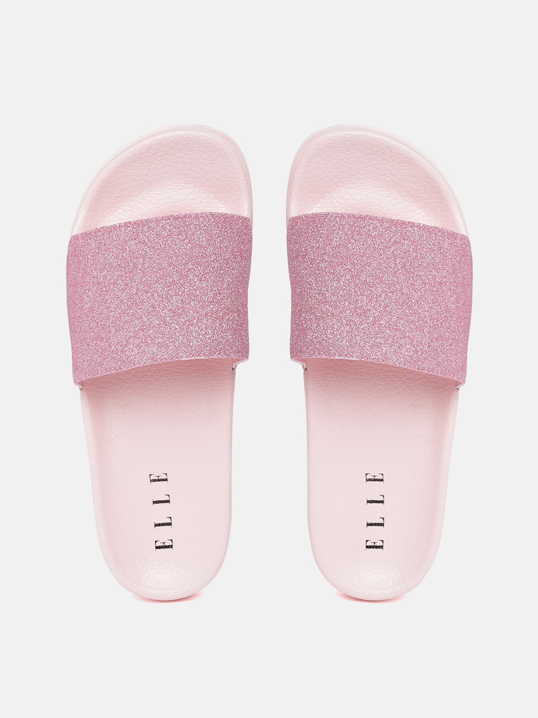 Buy ELLE Women Pink Embellished Sliders - Flip Flops for Women 16051264 | Myntra