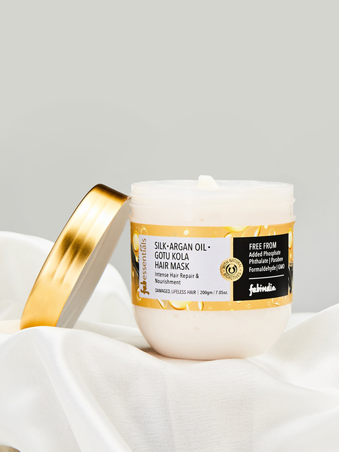 Buy Fabindia Silk Argan Oil Gotu Kola Hair Mask 200 G Hair Masks for