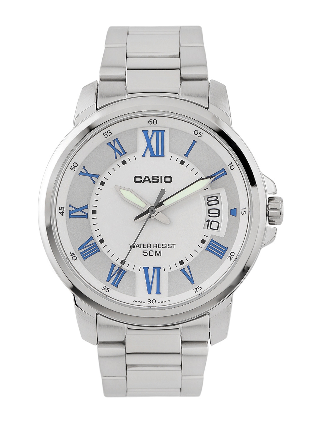 casio enticer white dial men's watch