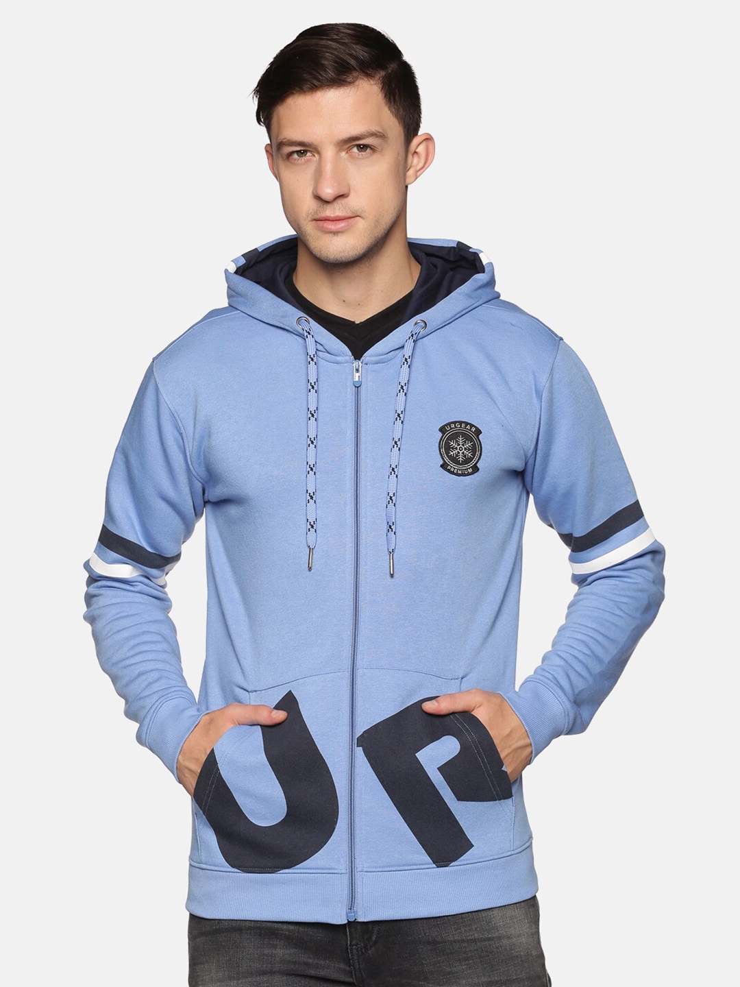 Buy UrGear Men Blue Hooded Sweatshirt - Sweatshirts for Men 16058724 ...