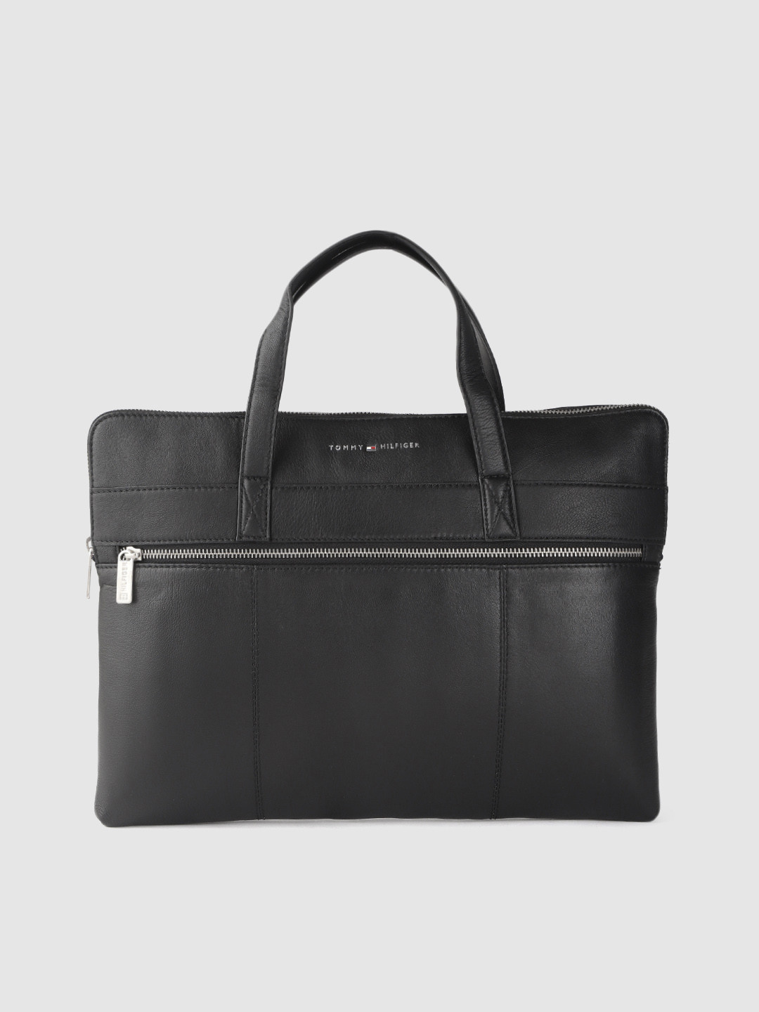 Buy Tommy Hilfiger Unisex Black Solid Leather Laptop Sleeve Laptop