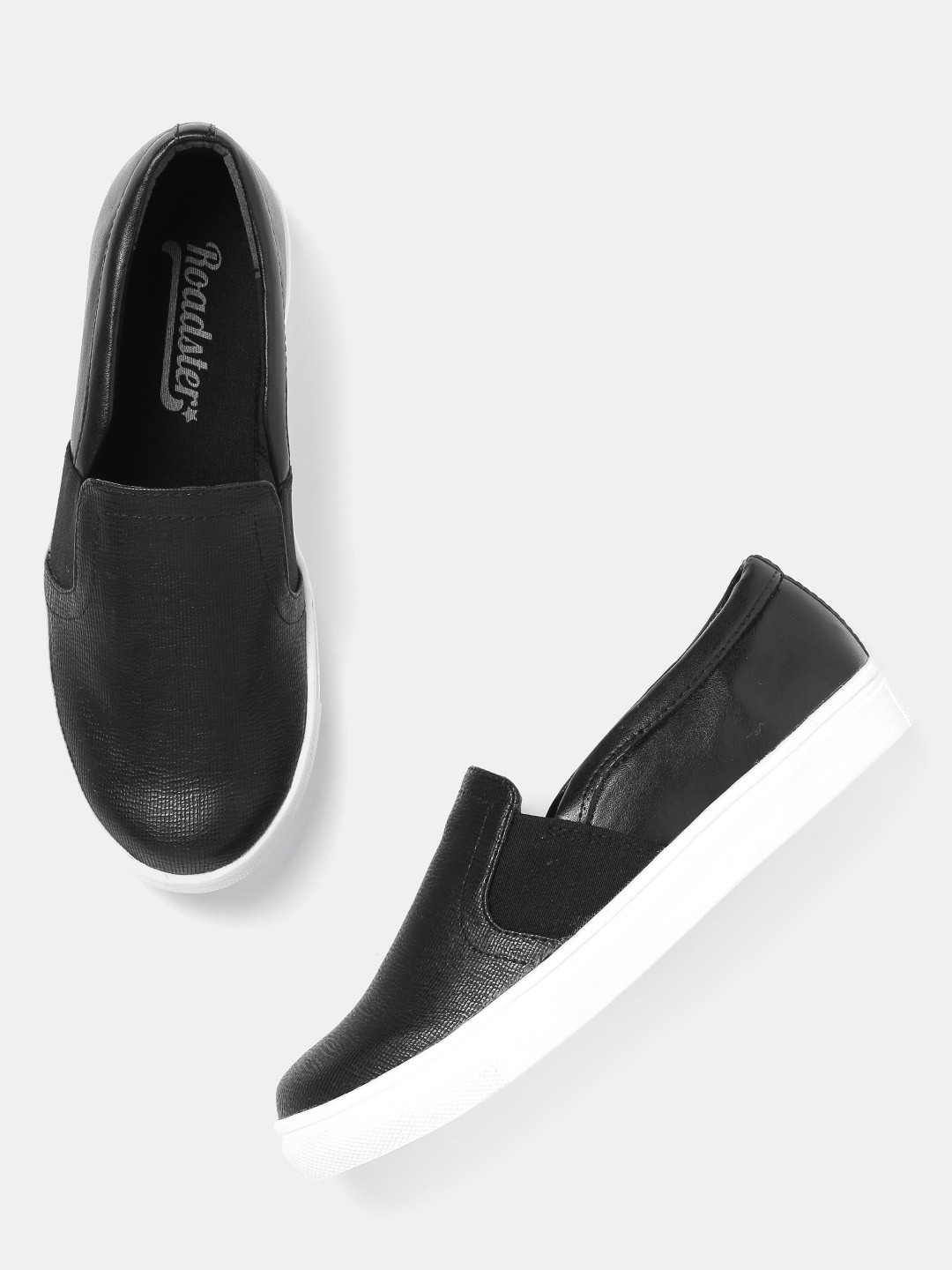 Buy Roadster Women Black Slip Ons Casual Shoes for Women 1606620 Myntra