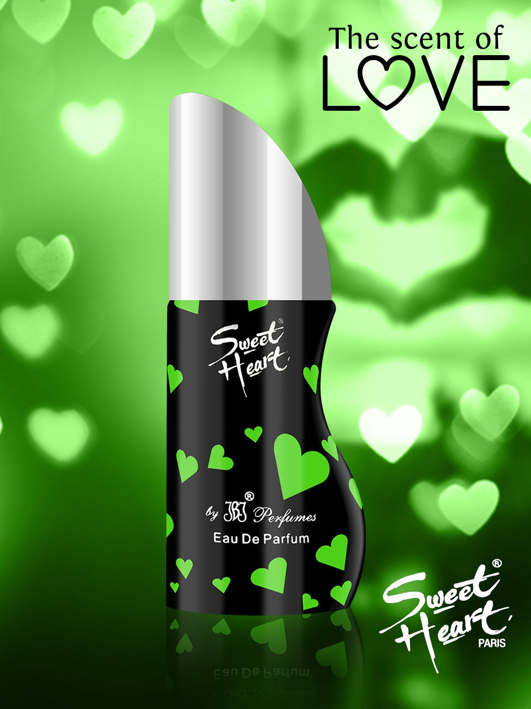 Buy Sweetheart Pack Of 4 Sweet Heart Green Long Lasting Imported Eau De Perfume 100ml Each