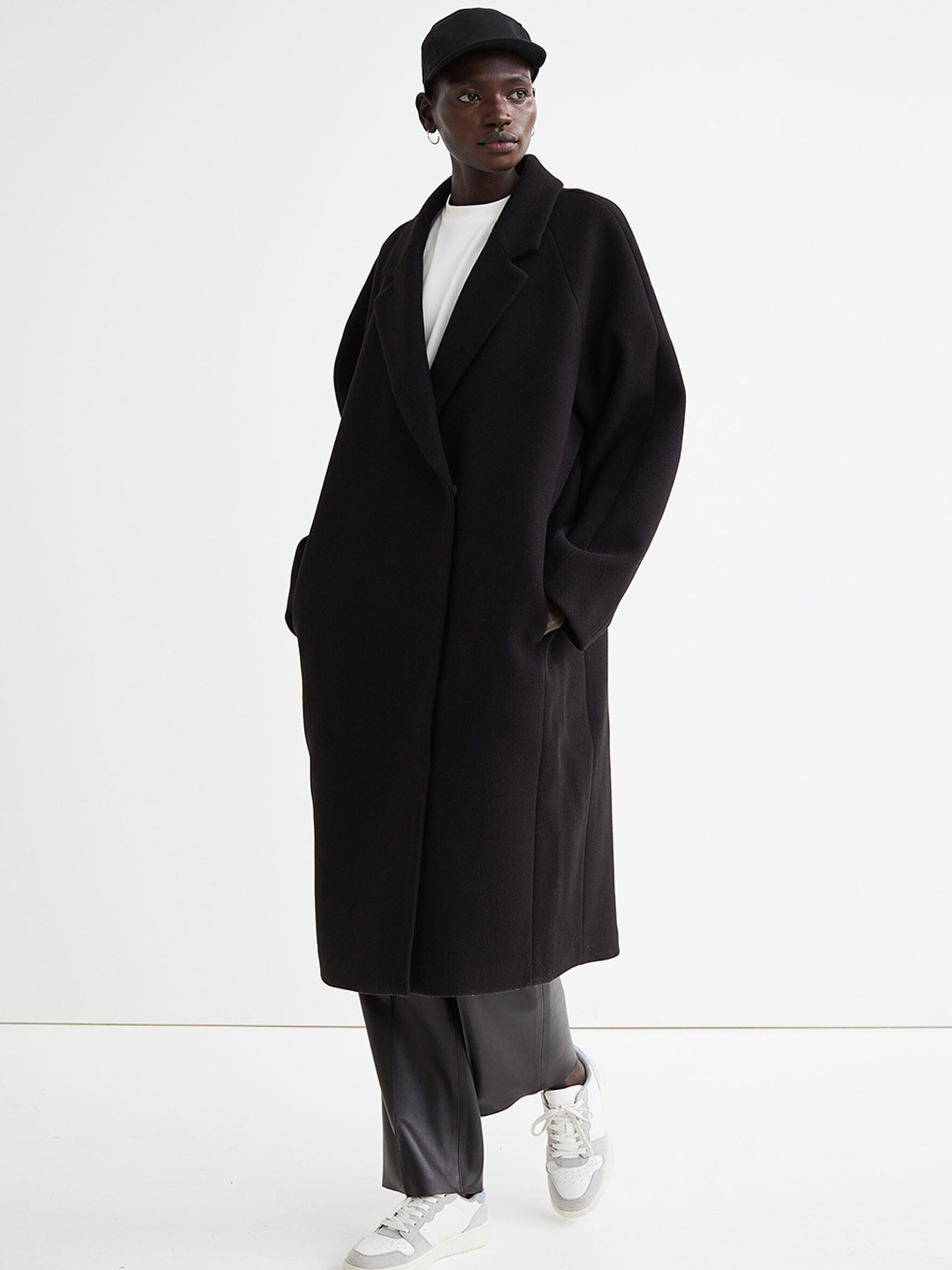 Buy H&M Women Black Solid Coat Coats for Women 16067066 Myntra