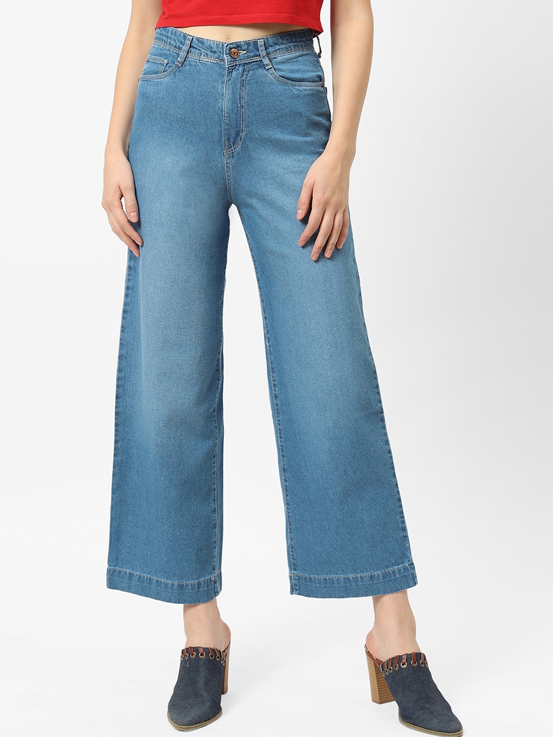 kraus high rise wide leg jeans