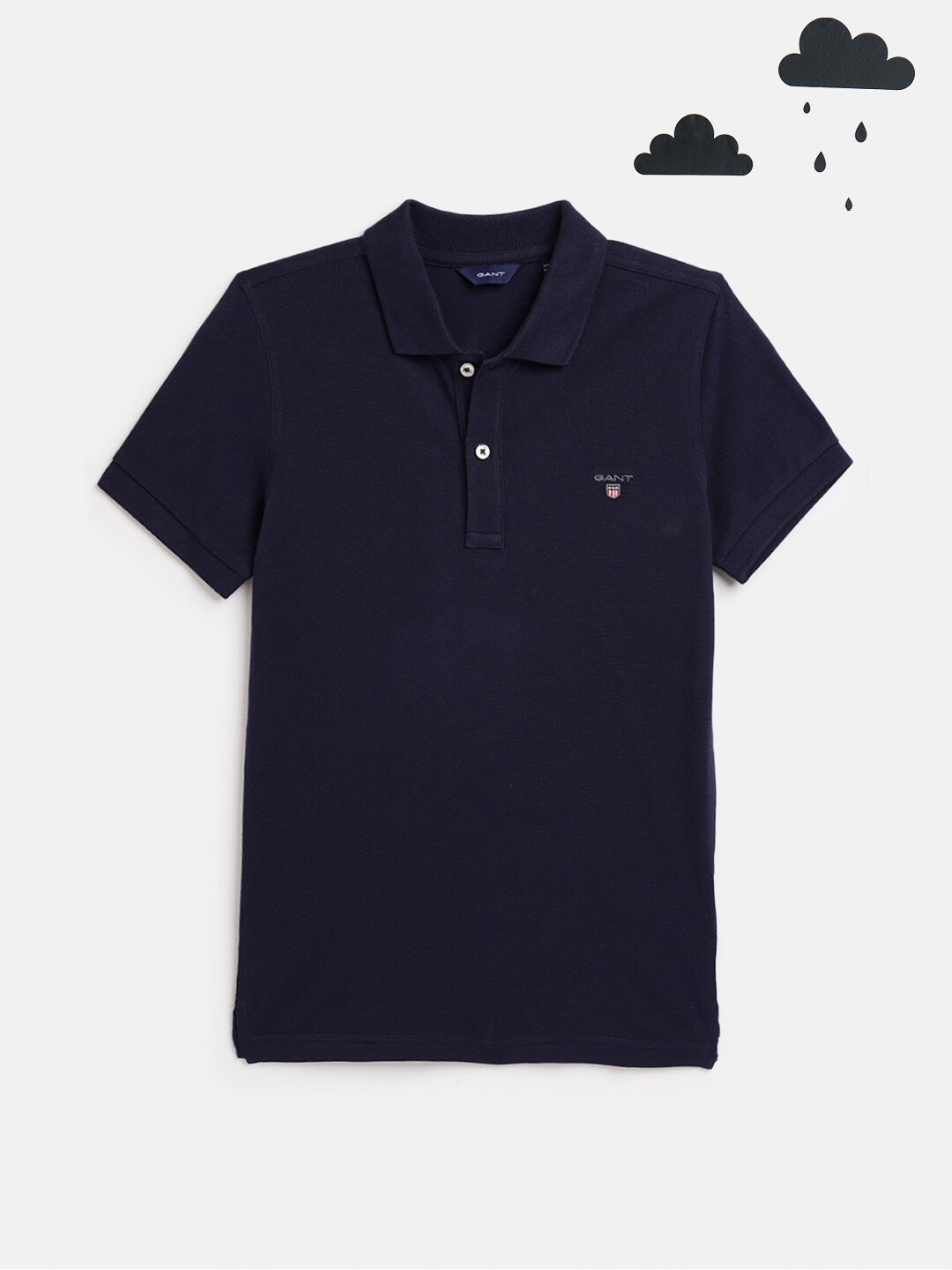 Gant Boys Blue Button Down Collar Full Sleeves Shirt