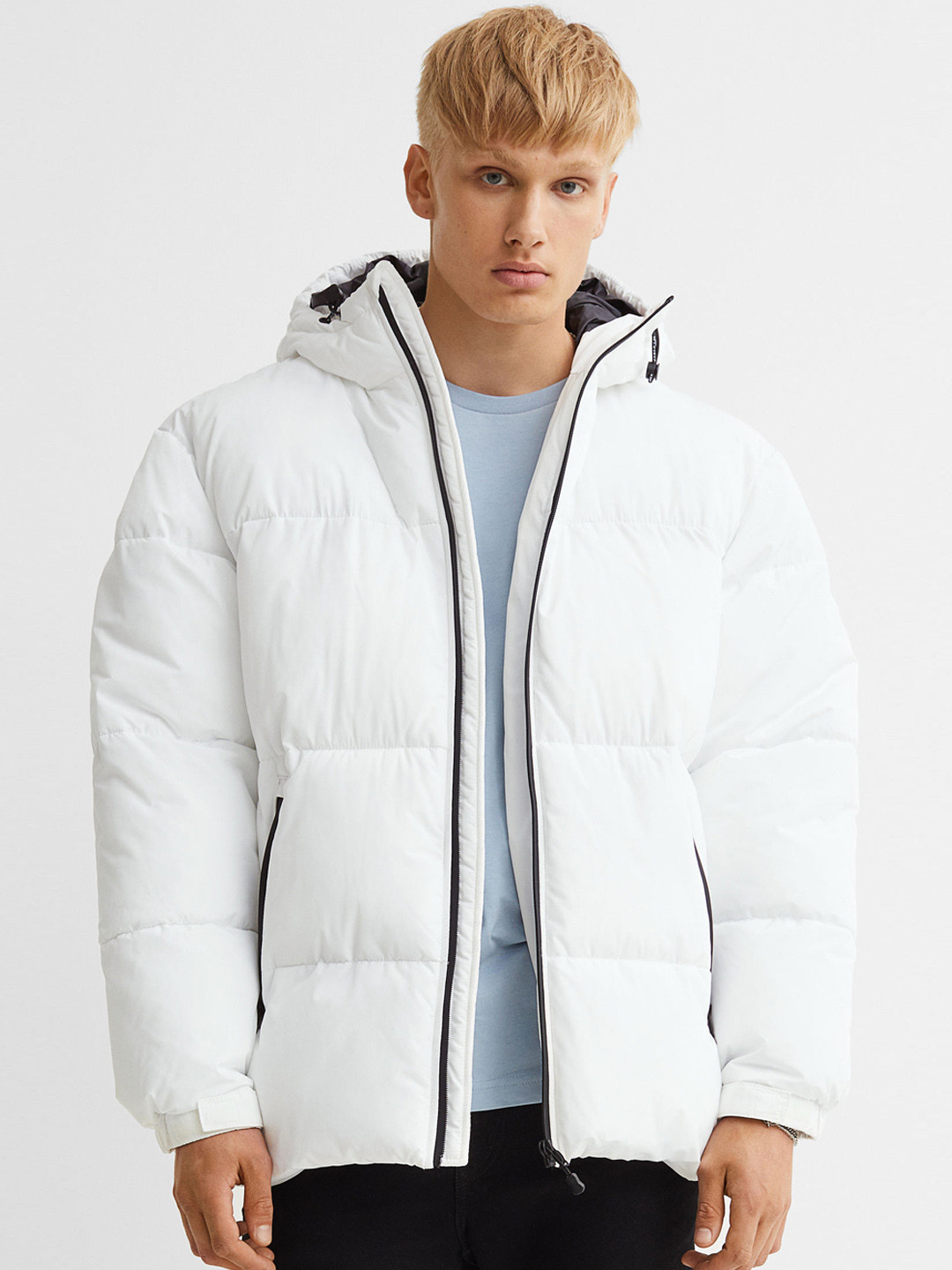 Buy H&M Men White Water Repellent Padded Jacket Jackets for Men 16081432 Myntra