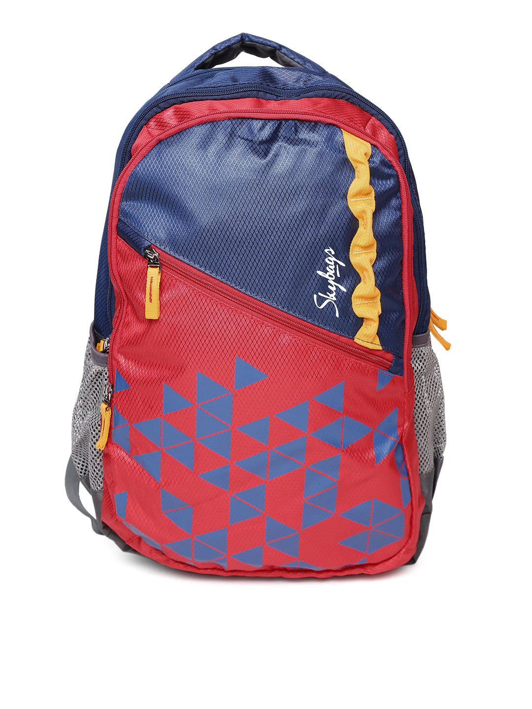 Buy Skybags Unisex Red & Navy PIXEL EXTRA 01 Printed Backpack