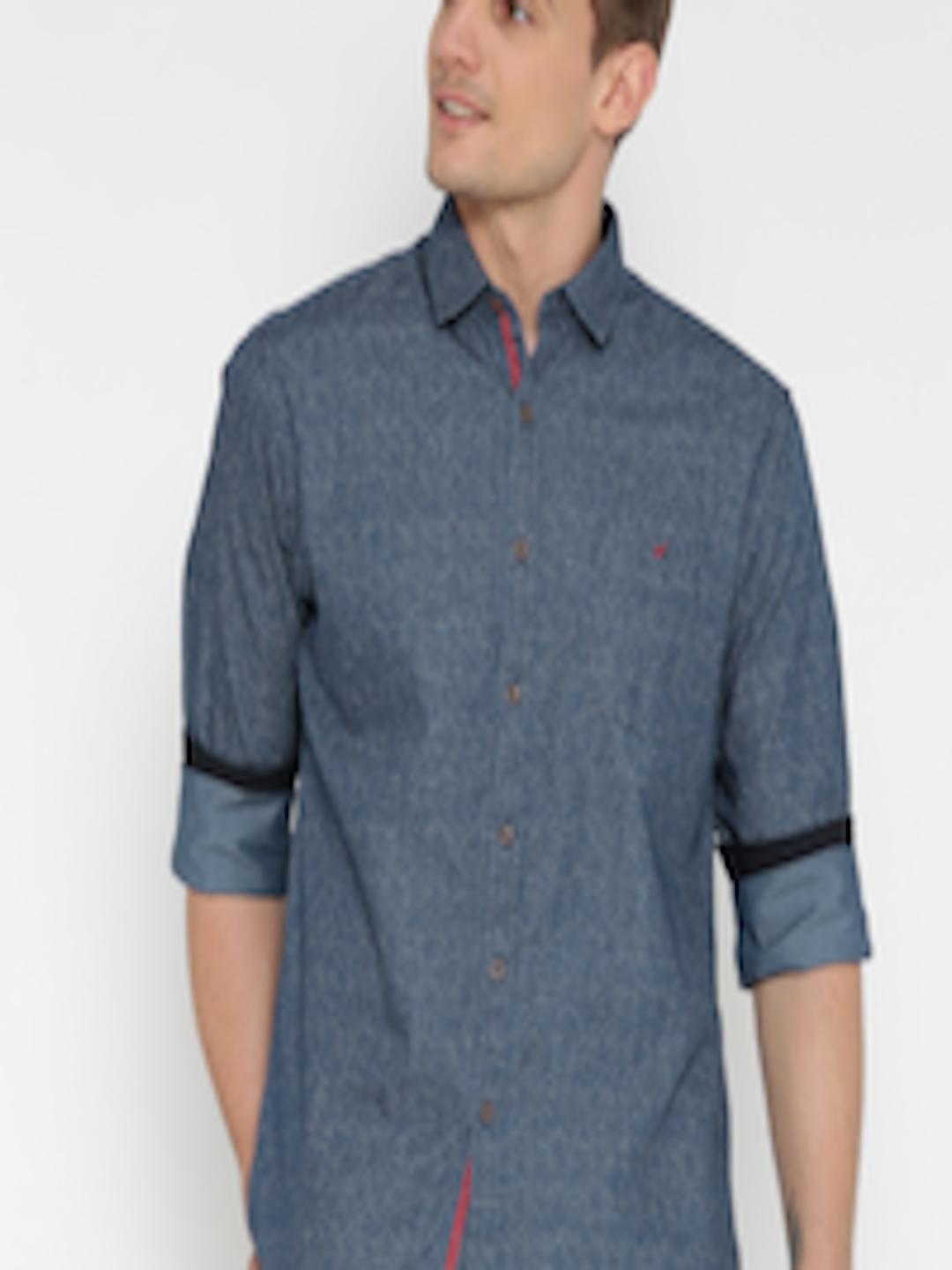 Buy Wills Lifestyle Men Blue Printed Casual Shirt - Shirts for Men ...