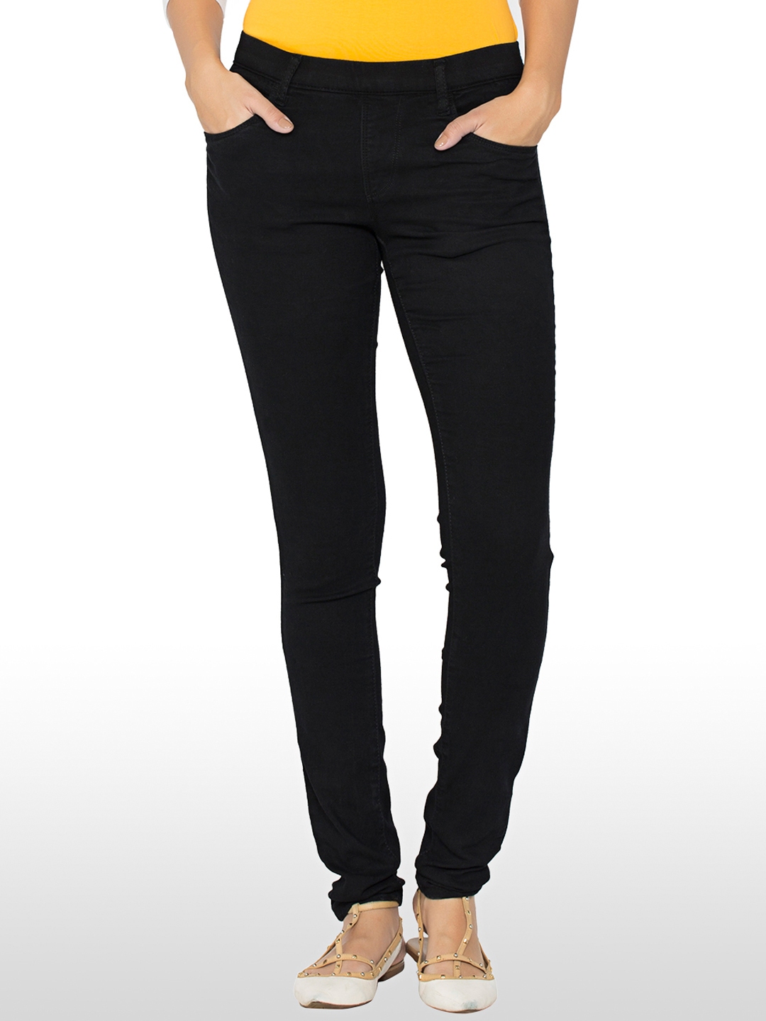 black jegging jeans