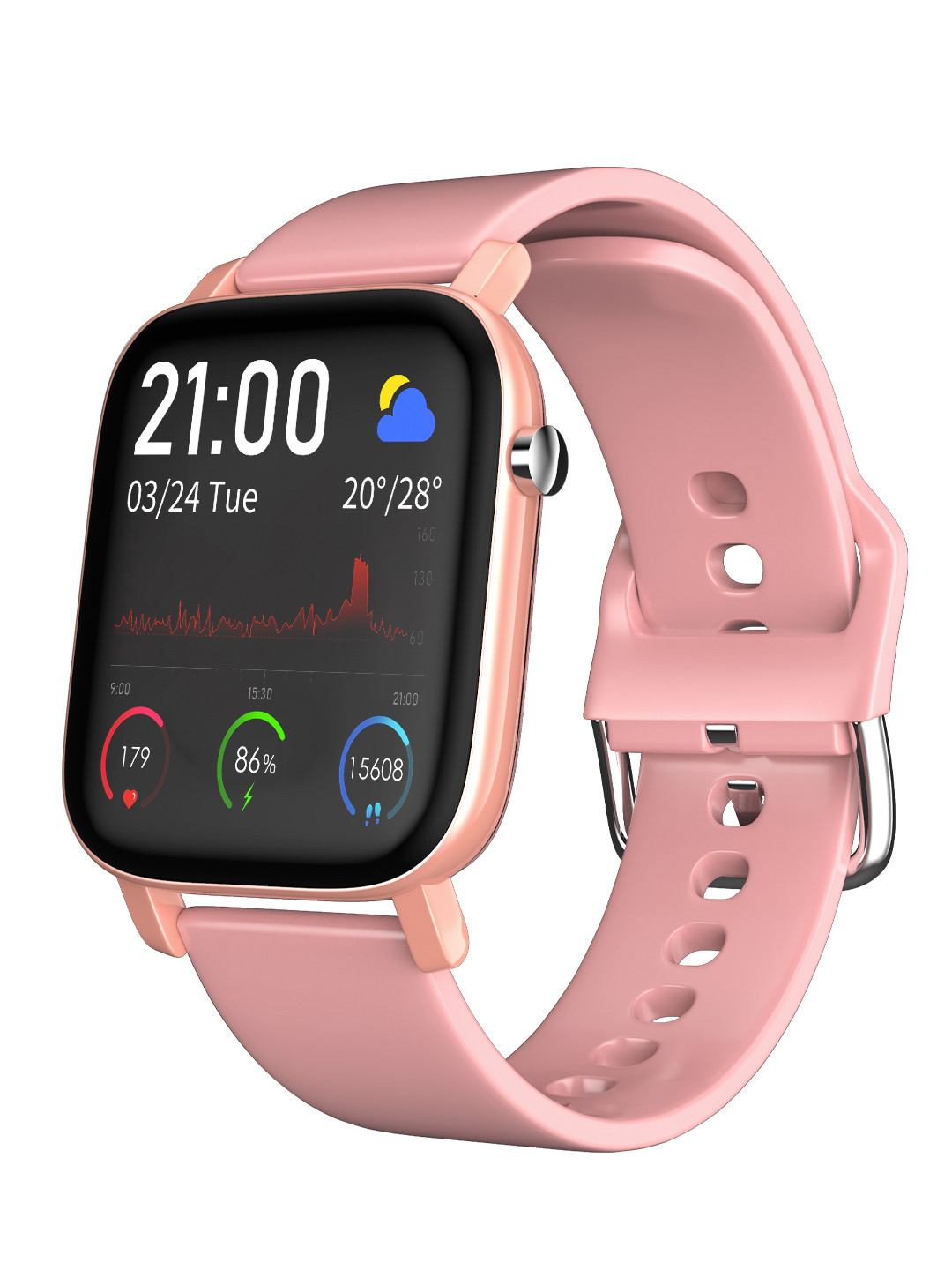 Buy AQFIT W11 Bluetooth Smart Watch Rose Gold Smart Watches for