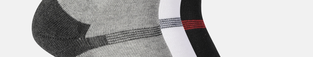 Buy Roadster Men Pack Of 3 Striped Above Ankle Length Socks - Socks for ...