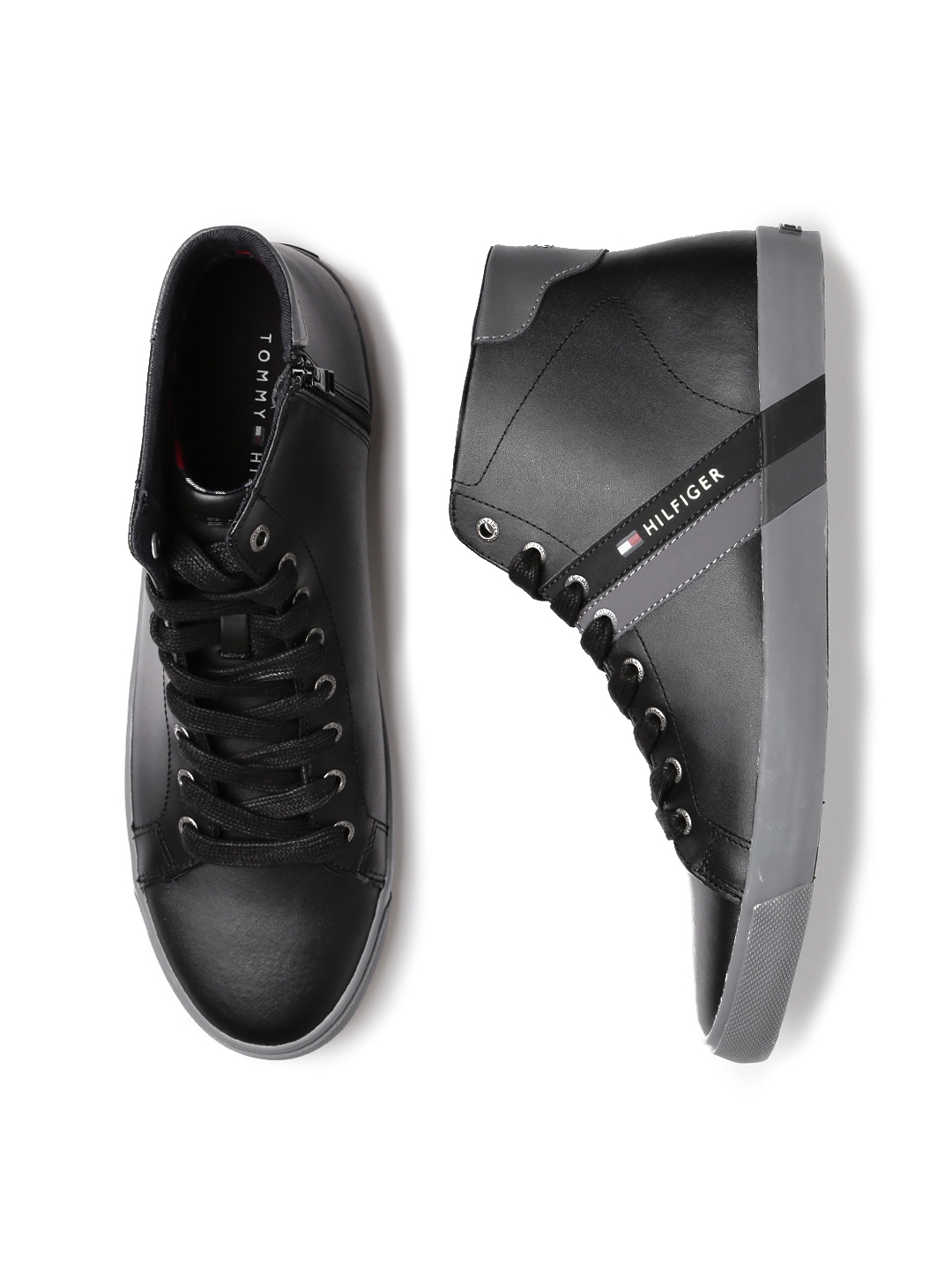 tommy hilfiger black canvas shoes