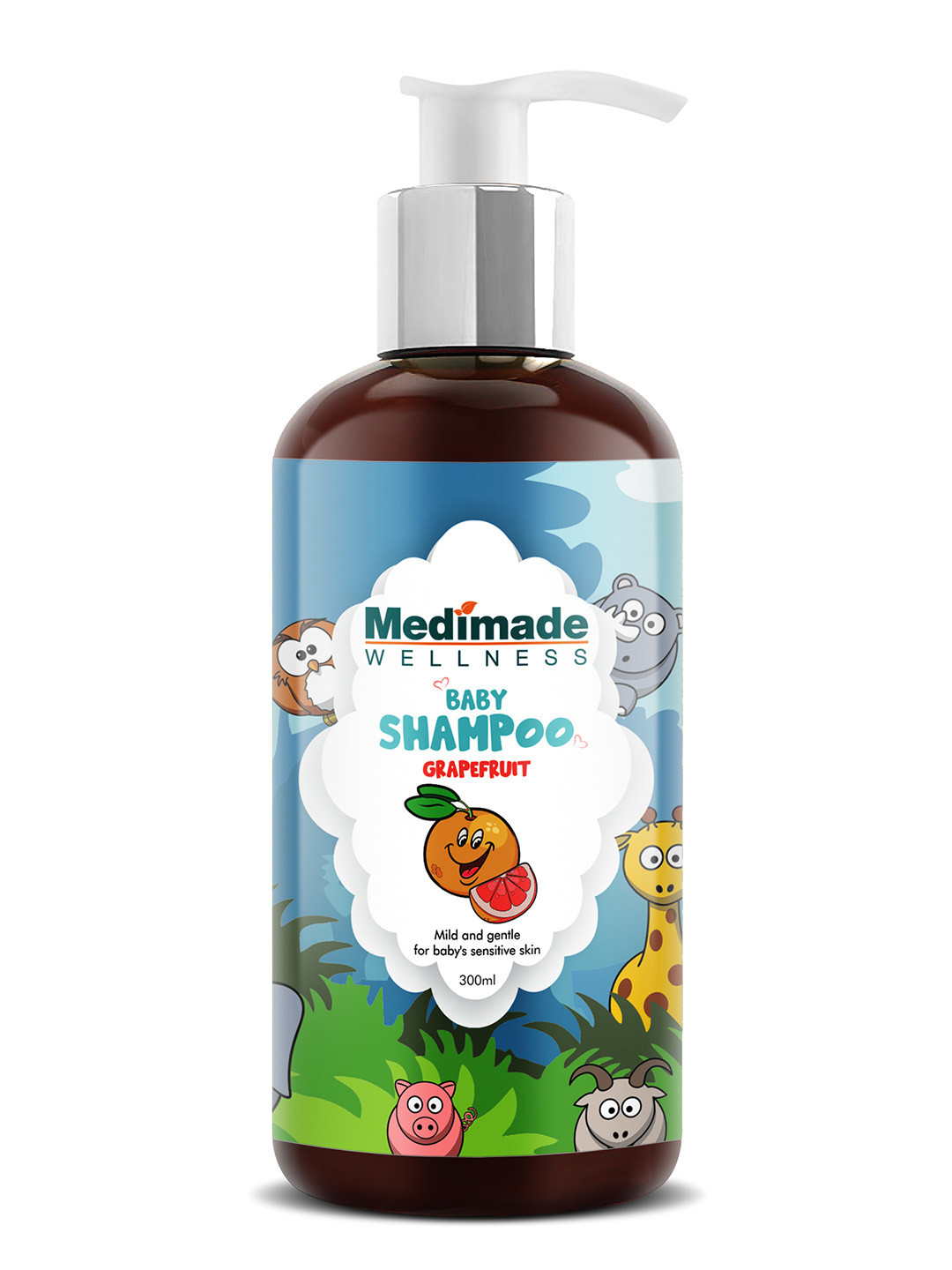Buy Medimade Unisex Kids Pink Baby Shampoo Grapefruit 300 Ml Baby