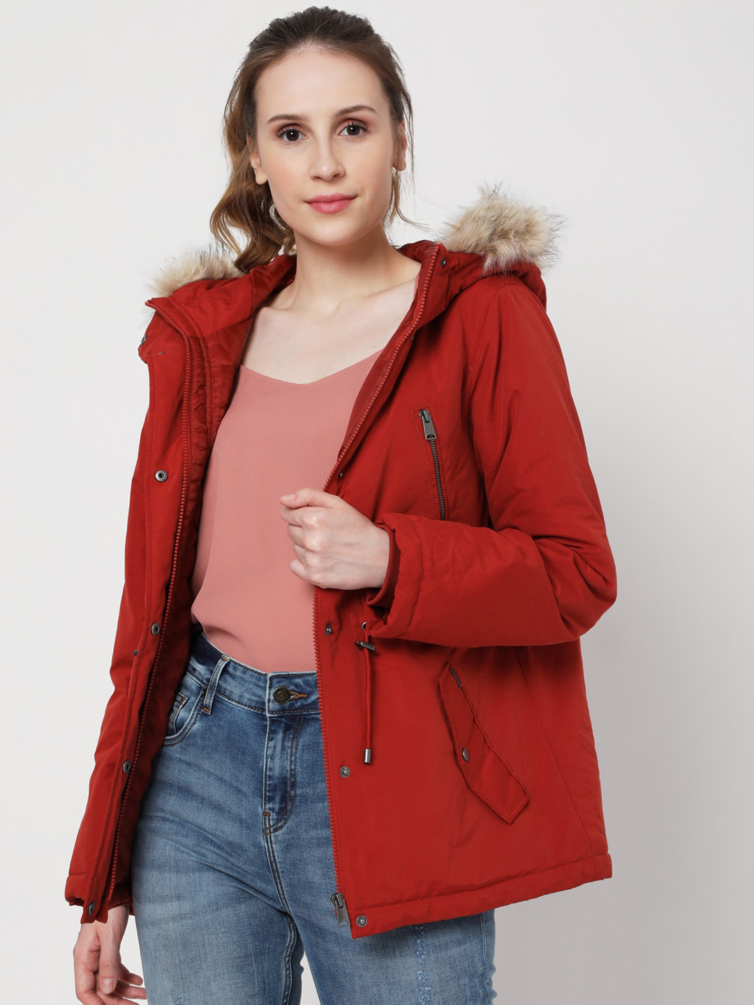 Buy Vero Moda Women Red Parka Jacket Jackets for Women 16102444 Myntra
