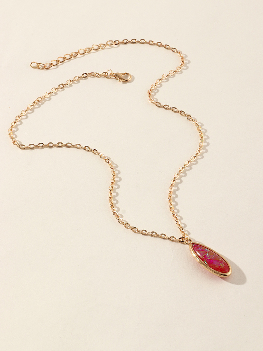 Buy URBANIC Gold Toned & Red Pendant Necklace Necklace And Chains for