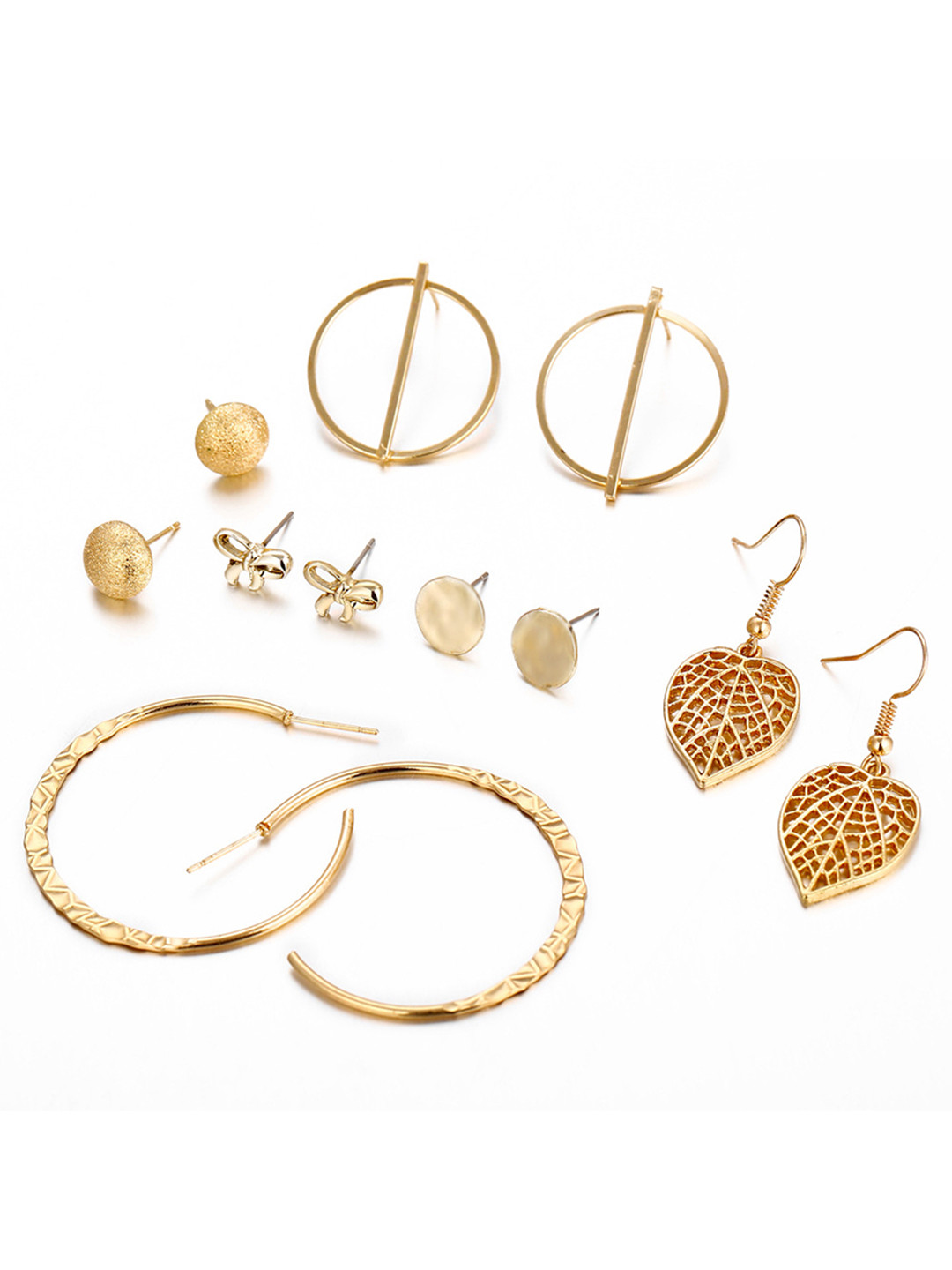 Buy URBANIC Gold Toned Set Of 6 Earrings Earrings for Women 16105950
