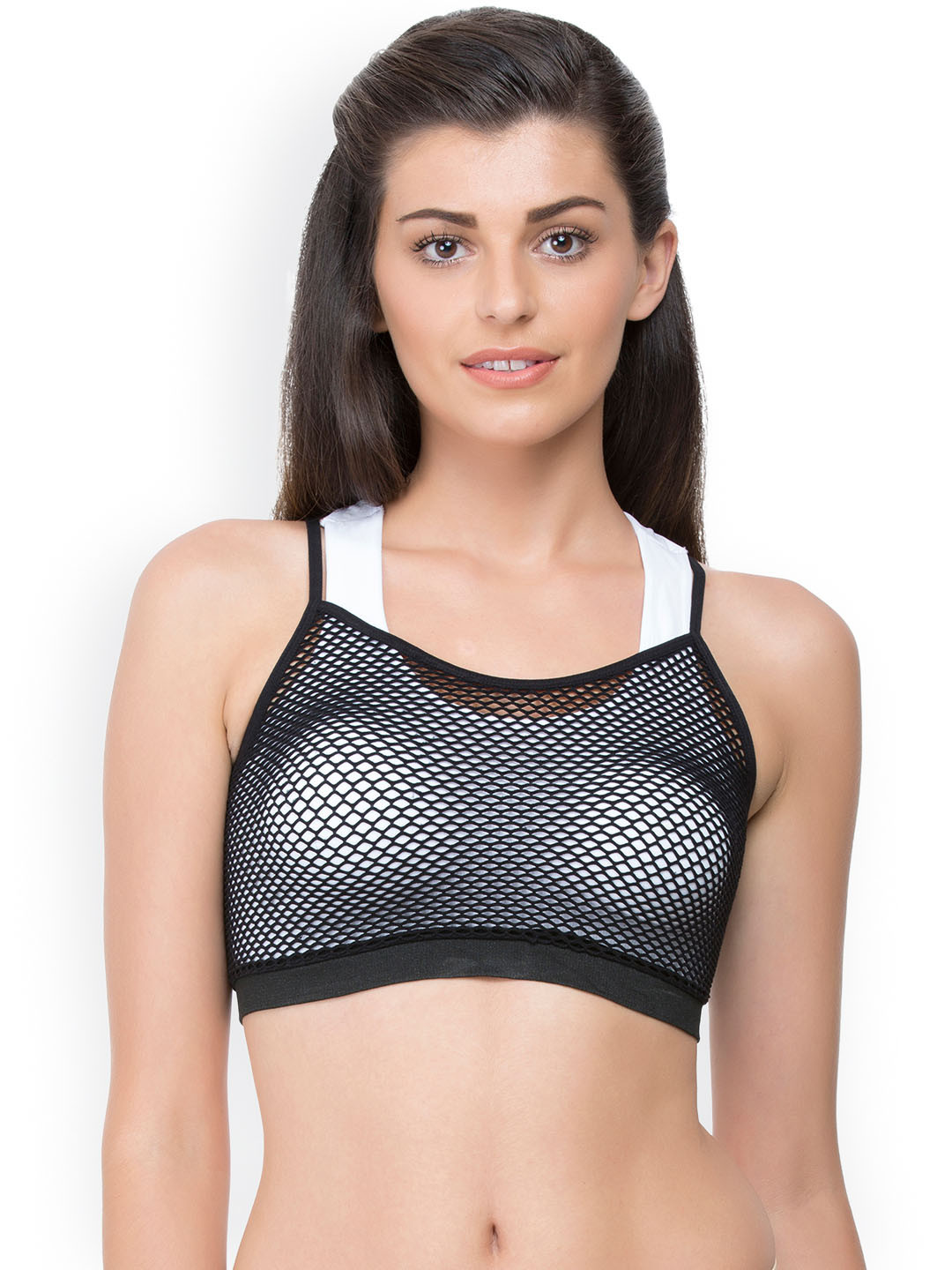 Buy Zivame White & Black Sports Bra PY00B25549 Bra for Women 1611128