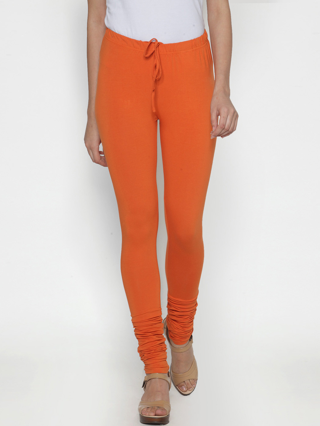 Buy RANGMANCH BY PANTALOONS Orange Churidar Leggings Leggings for Women 1611398 Myntra