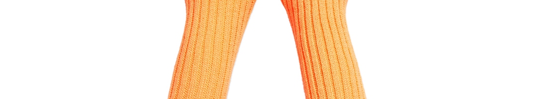 Buy 20Dresses Women Orange Self Design Knitted Hand Gloves - Gloves for ...