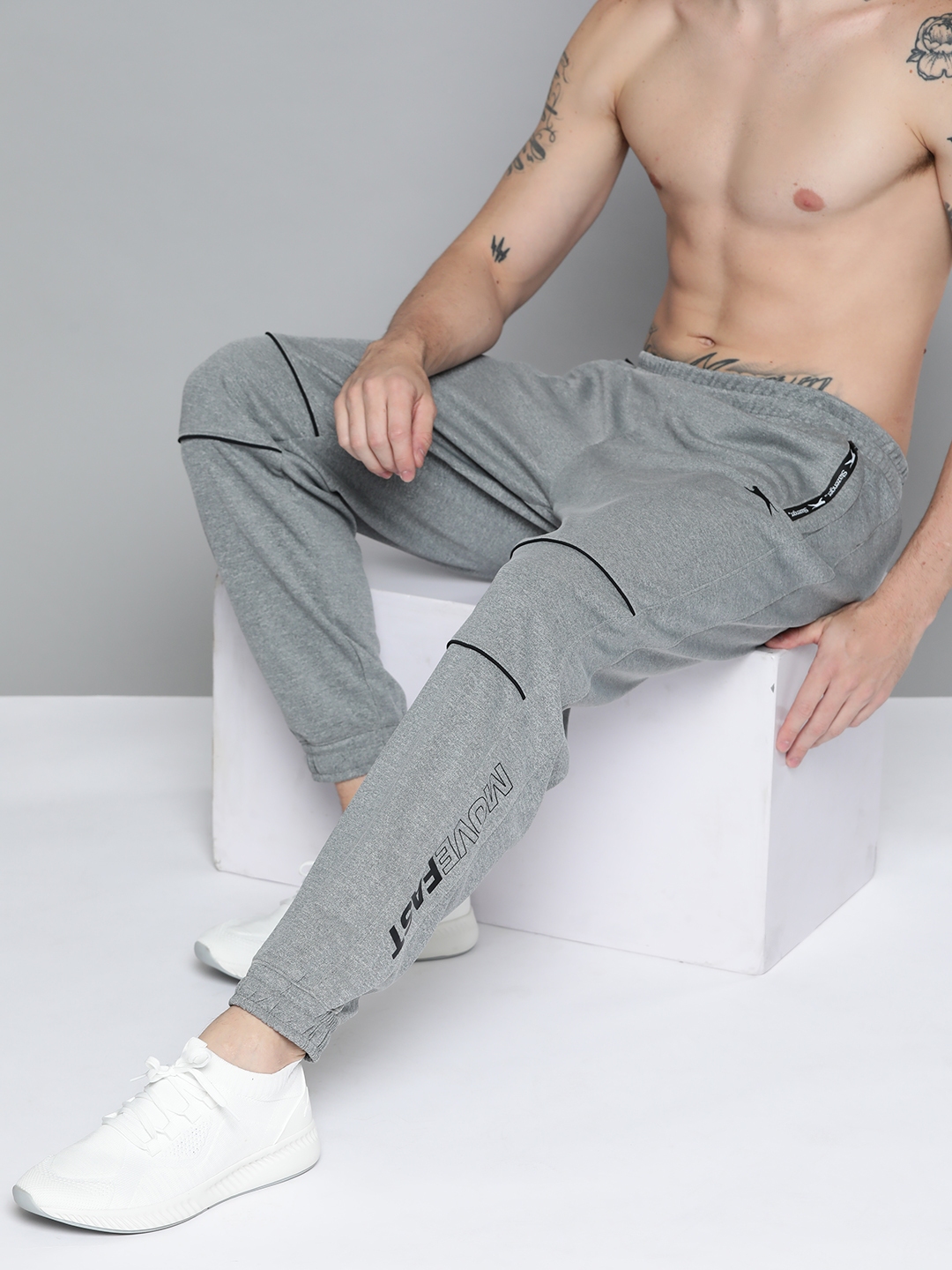 Buy Slazenger Men Grey Solid Running Joggers - Track Pants for Men ...