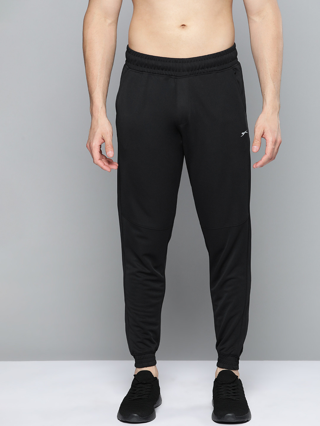 Buy Slazenger Men Black Solid Running Rapid Dry Joggers Track Pants