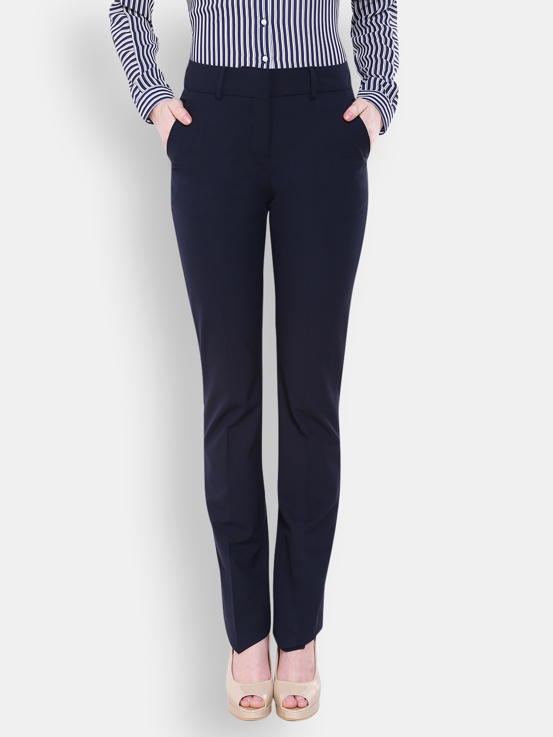 allen solly pleated cotton trousers