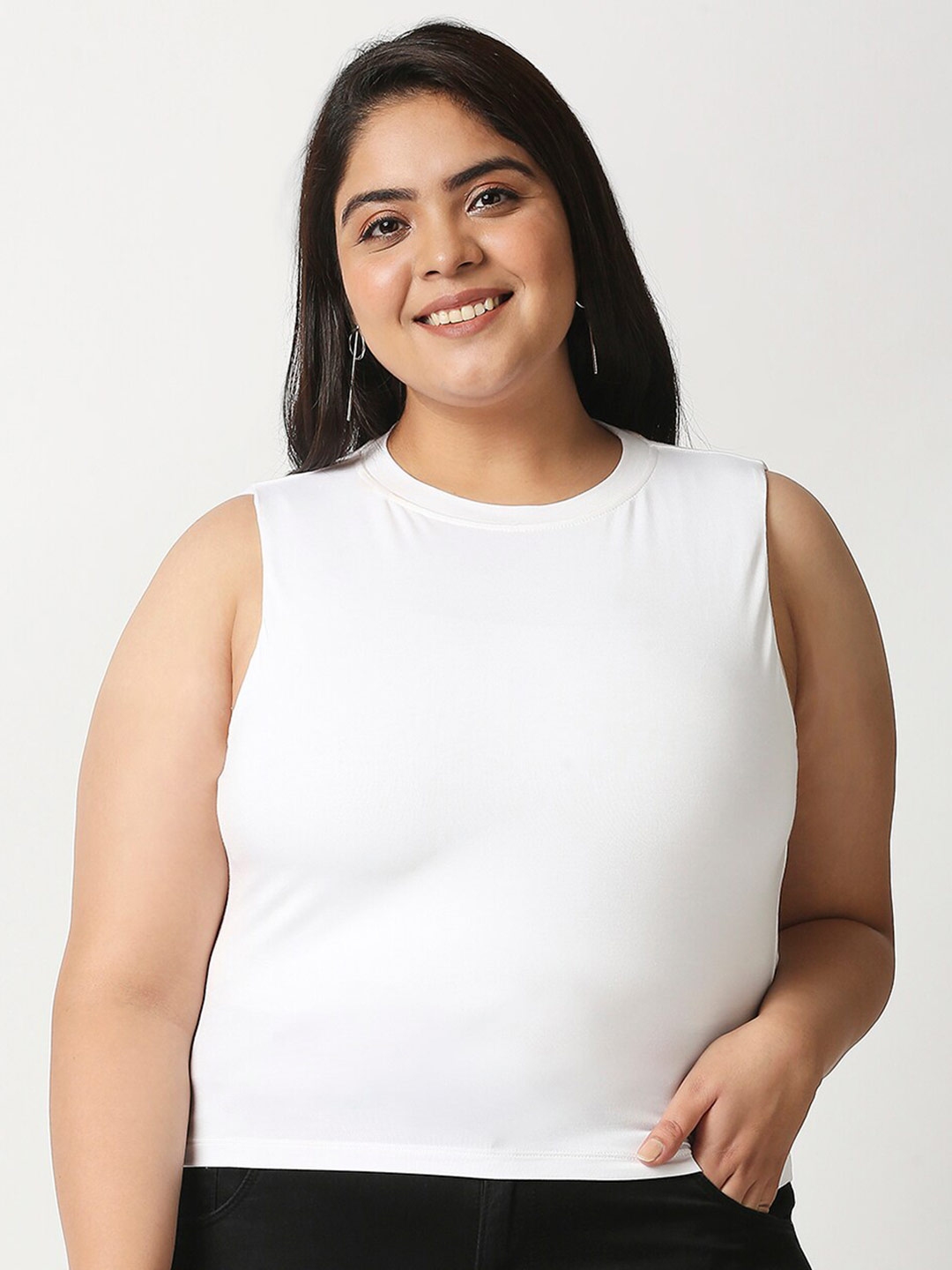 Buy 20Dresses Women White Slim Fit T Shirt Tshirts for Women 16127256