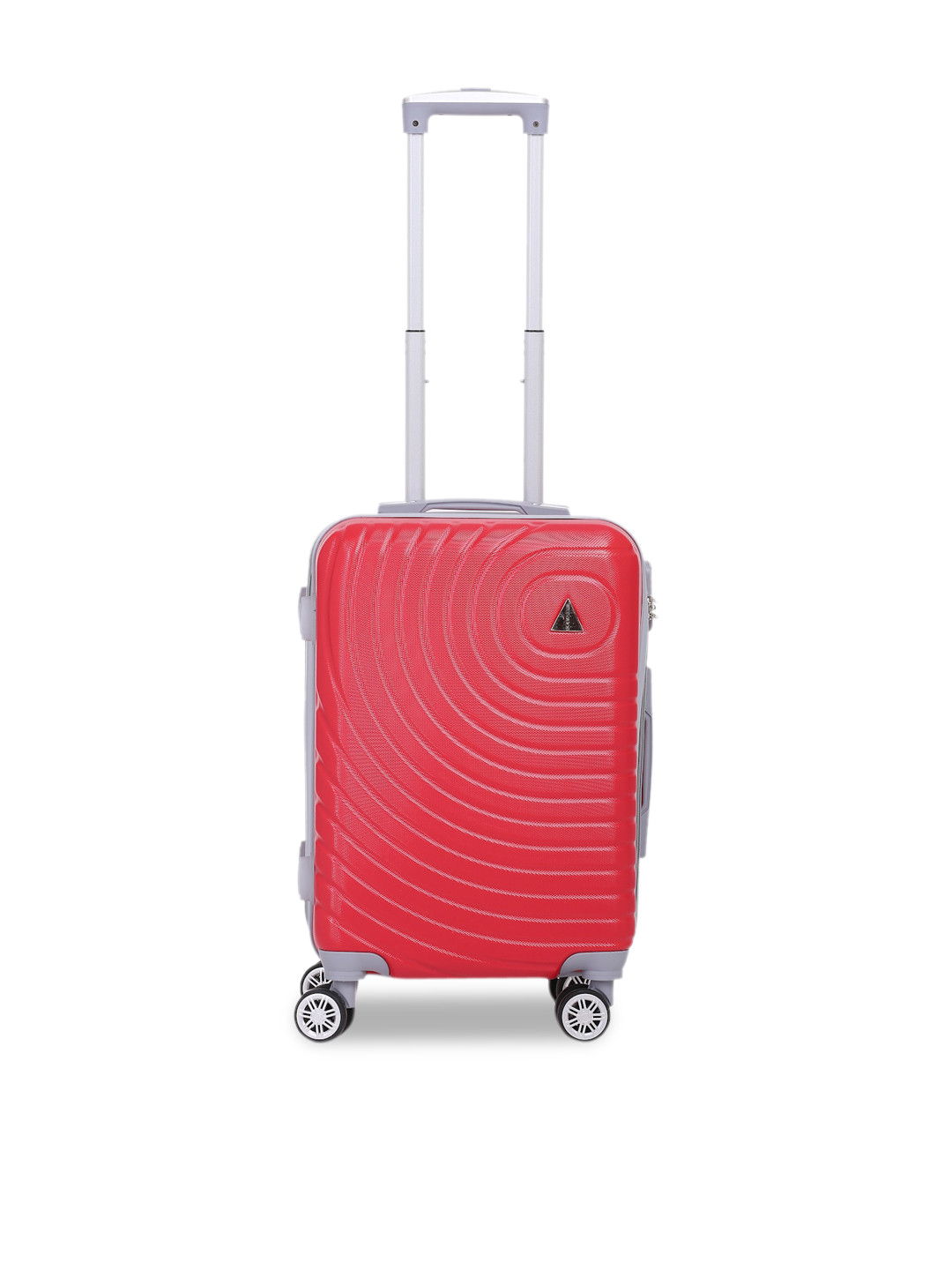 Buy Teakwood Leathers Red & Grey Textured Hard Sided Cabin Trolley