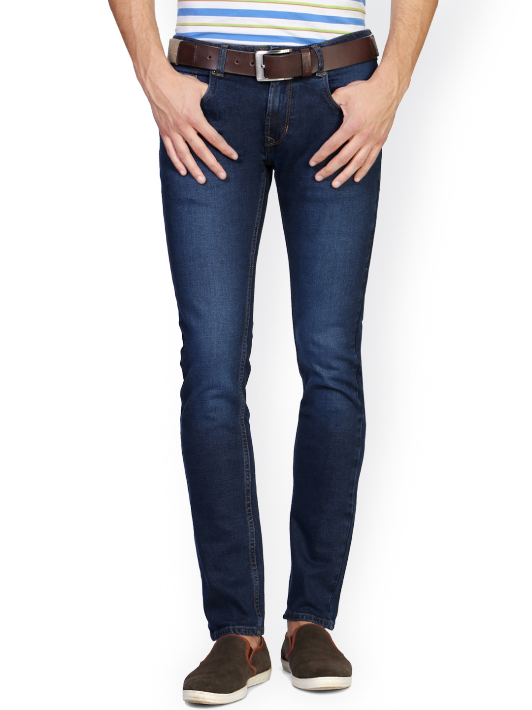 Buy Peter England Men Blue Skinny Fit Low Rise Clean Look Jeans Jeans