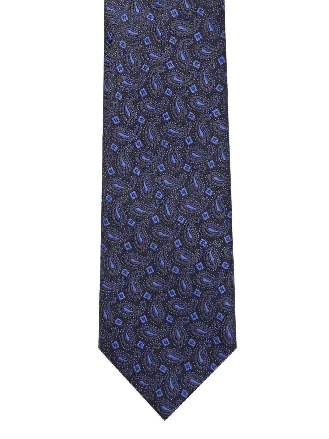 Buy Peter England Statements Navy & Black Paisley Pattern Tie Ties