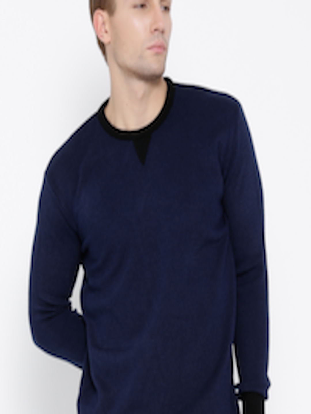 Buy John Miller Hangout Men Navy Patterned Sweater - Sweaters for Men ...