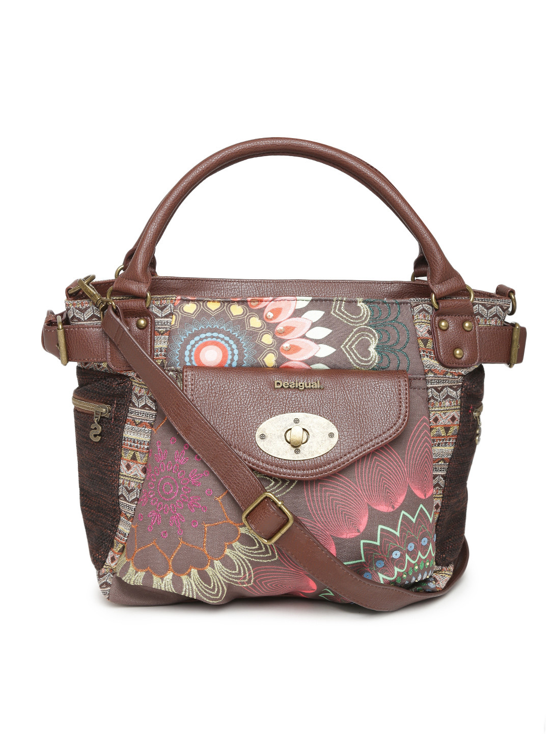 Buy Desigual Multicoloured Printed Shoulder Bag With Sling Strap Handbags for Women 1616551