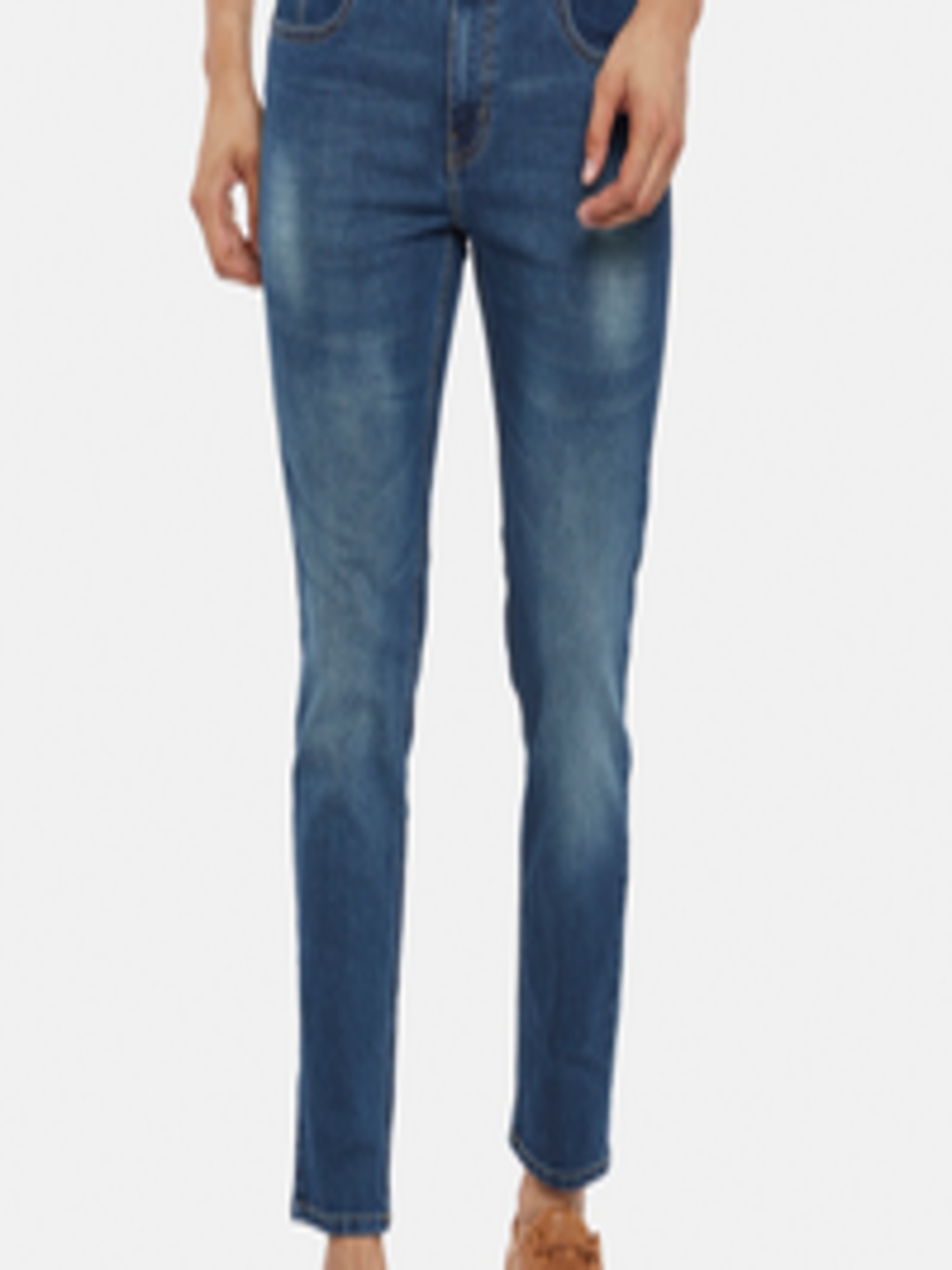 Buy People Men Blue Skinny Fit Light Fade Jeans - Jeans for Men ...