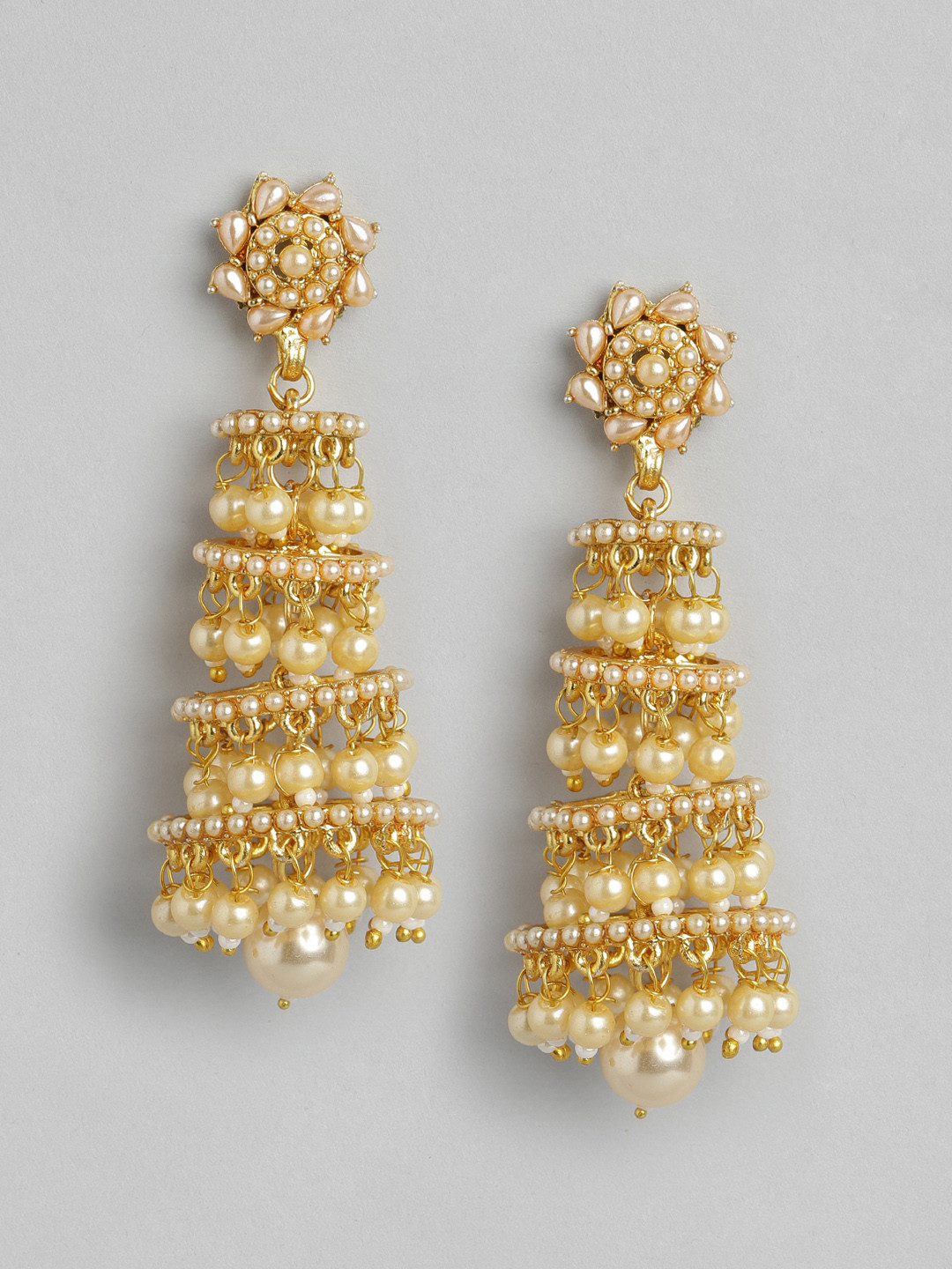 Off white gold earrings Clearance