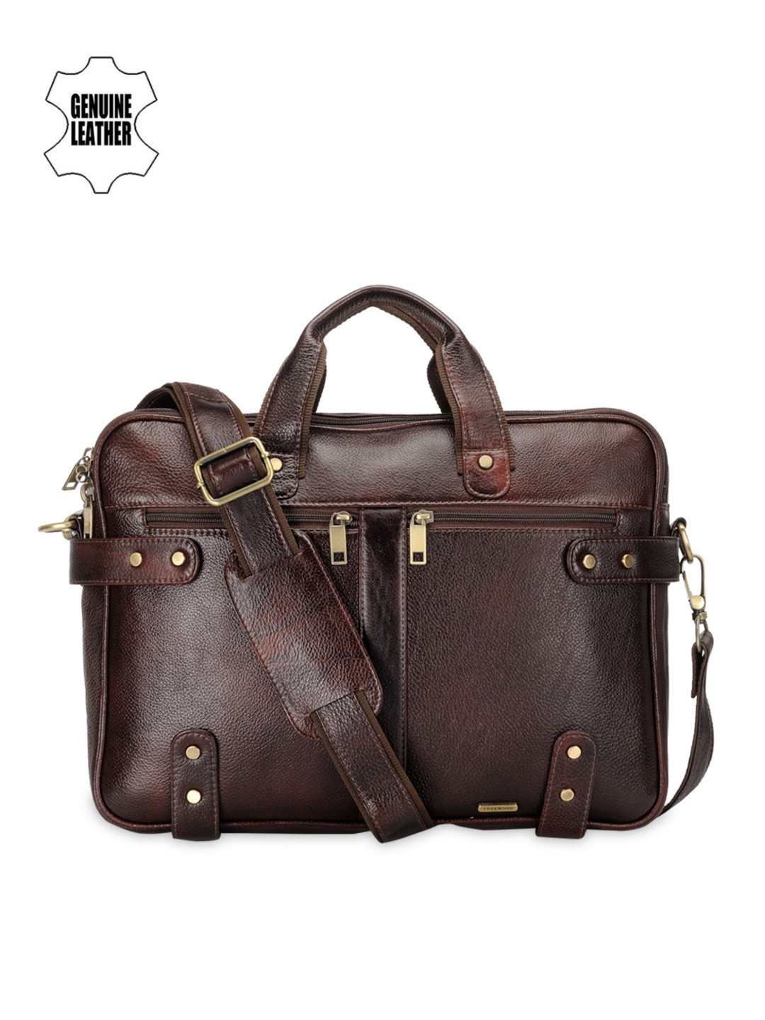 Buy Teakwood Leathers Unisex Brown Leather Laptop Bag Laptop Bag for