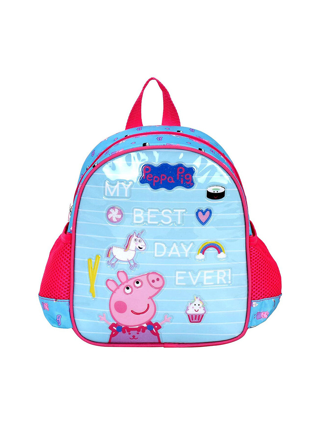 Buy Peppa Pig Unisex Kids Blue & Pink Embellished Backpack Backpacks