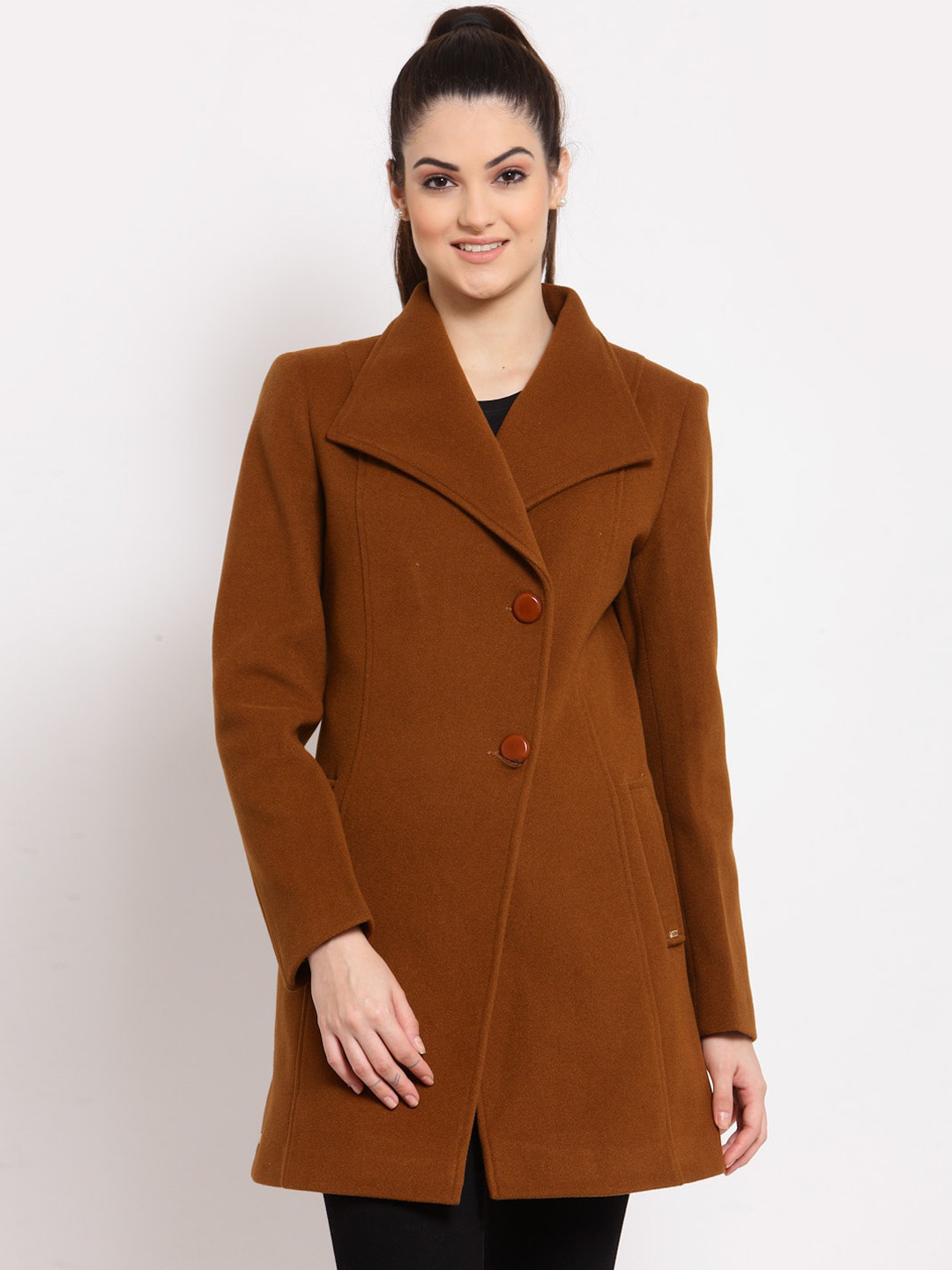 Buy Juelle Women Brown Solid Longline Trench Coat Coats for Women 16170898 Myntra