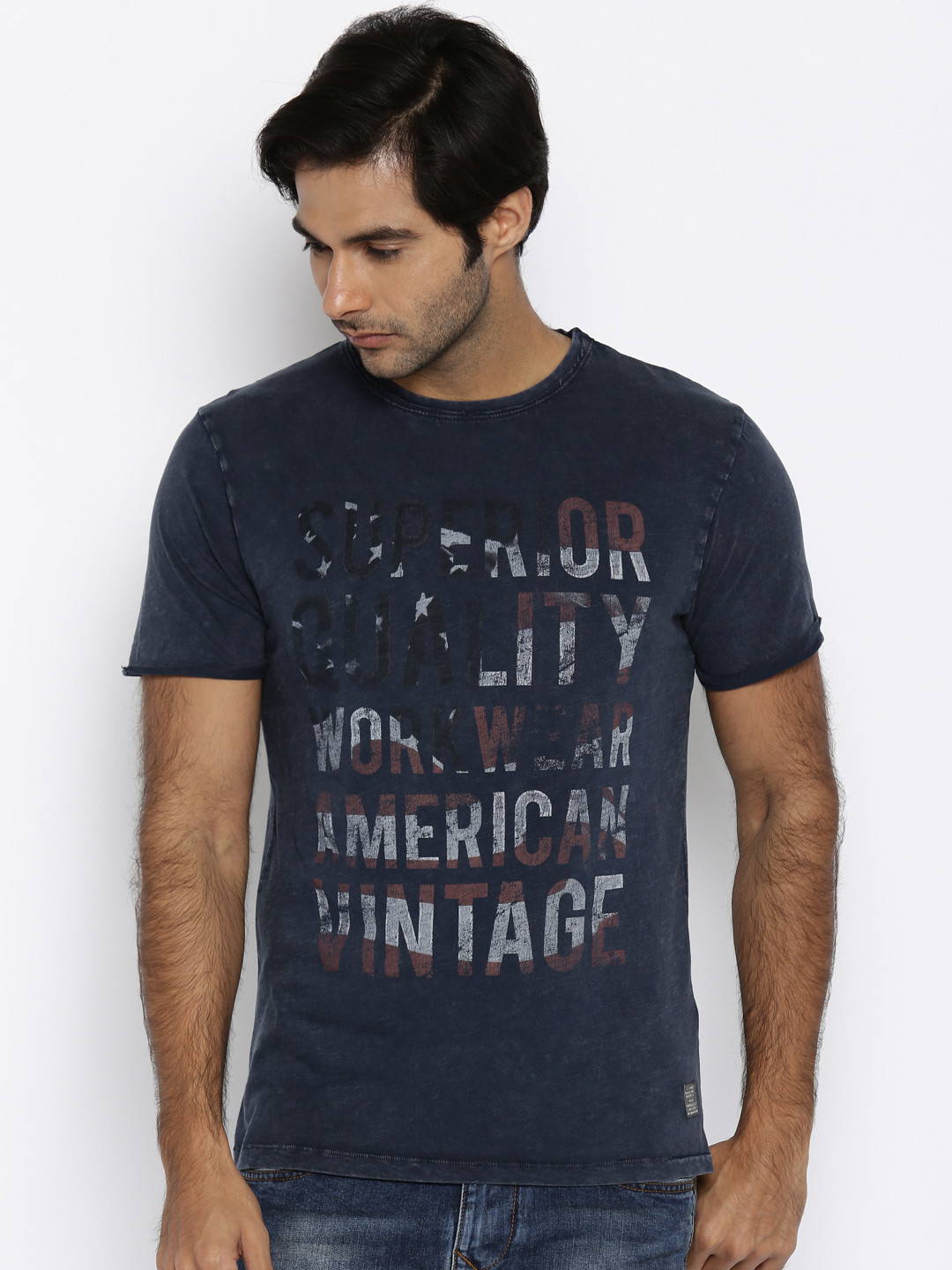 Buy Jack & Jones Men Navy Printed T Shirt Tshirts for Men 1617209 Myntra Buy Jack & Jones Men Navy Printed T Shirt Tshirts for Men 1617209 Myntra