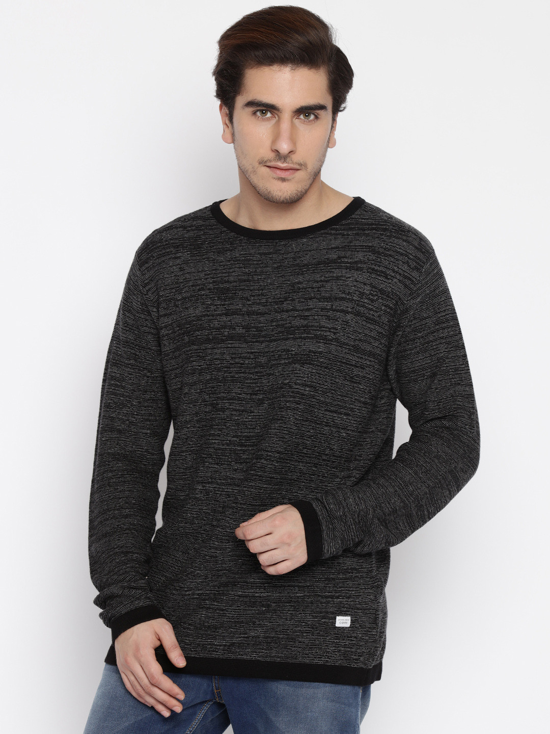 Buy Jack & Jones Black Sweater Sweaters for Men 1617259 Myntra