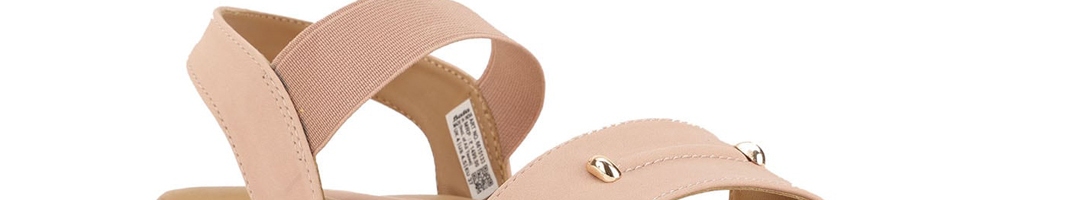 Buy Bata Peach Coloured Flatform Sandals - Heels for Women 16176406 ...