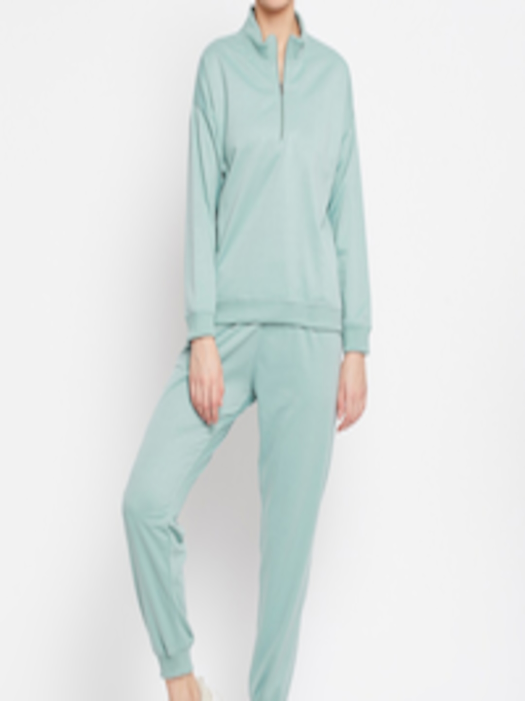 Buy FRENCH FLEXIOUS Women Sea Green Solid Tracksuit - Tracksuits for ...