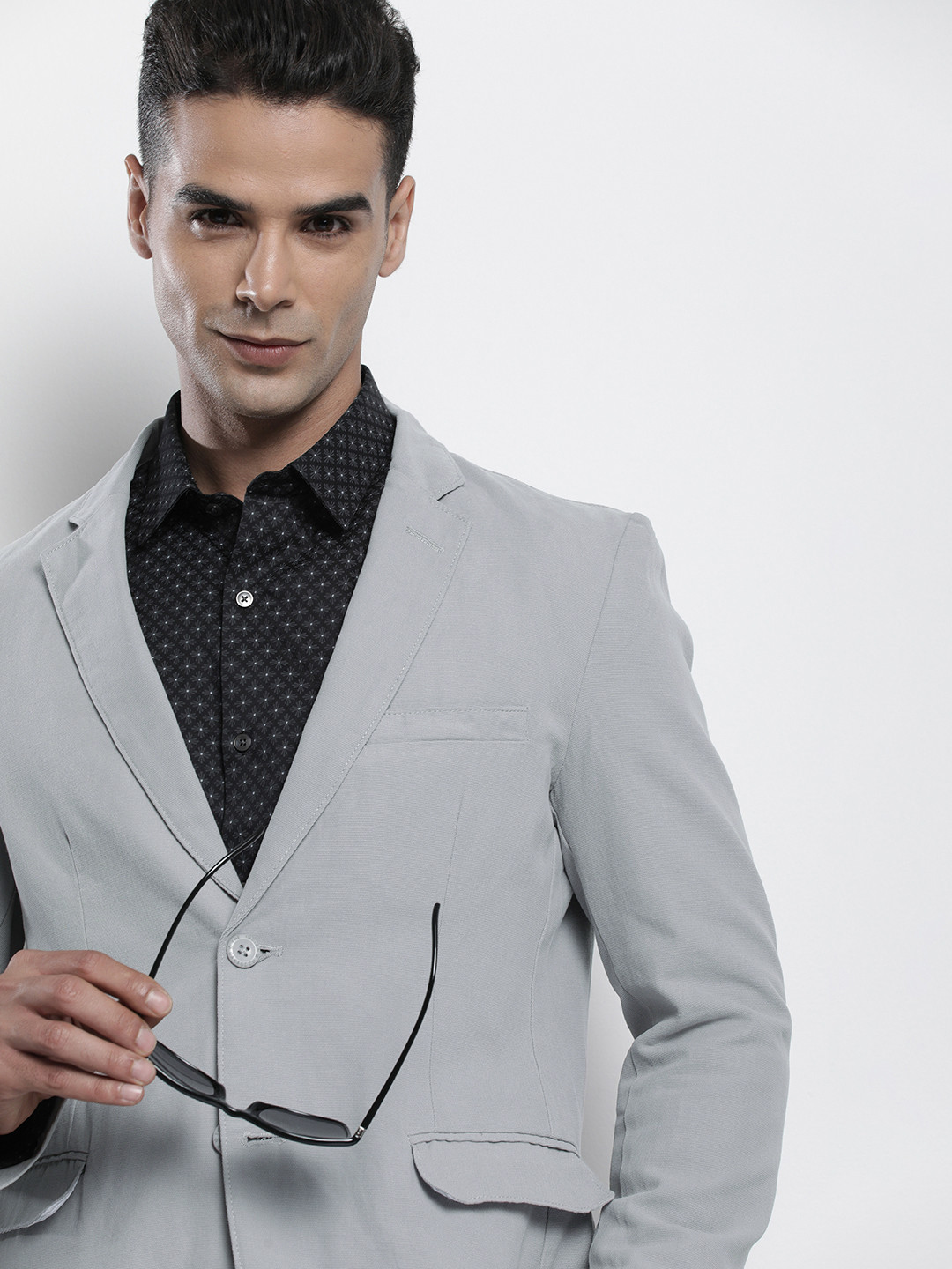 Buy The Indian Garage Co Men Solid Cotton Blazer Blazers for Men