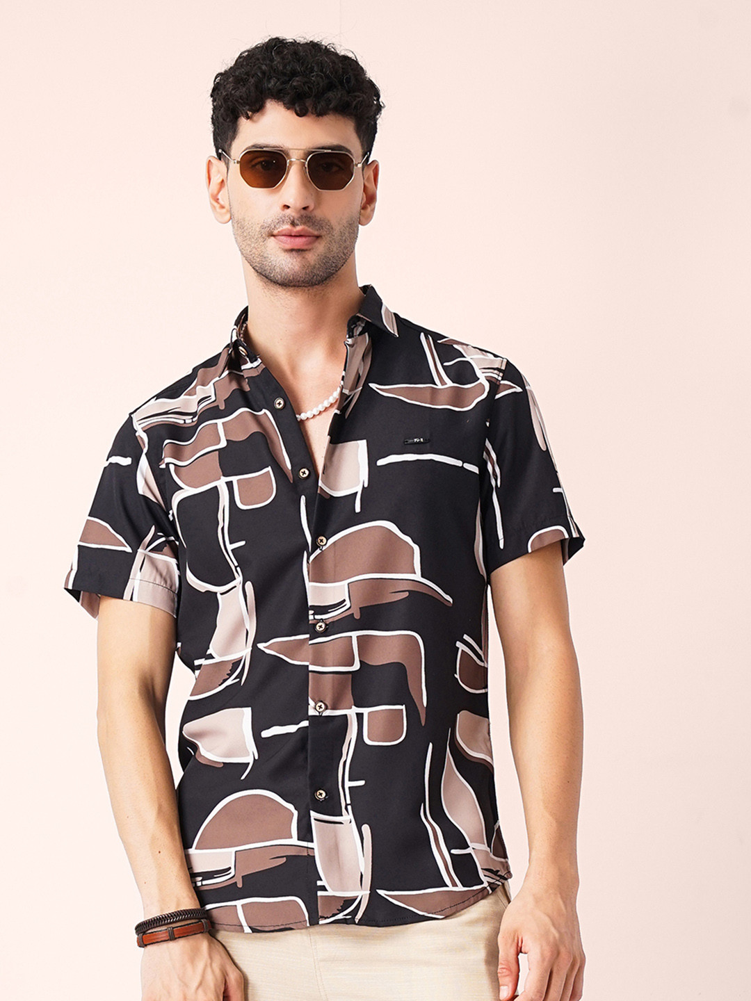The Indian Garage Co Men Typography Printed Raw Edge Boxy T-shirt main image 0