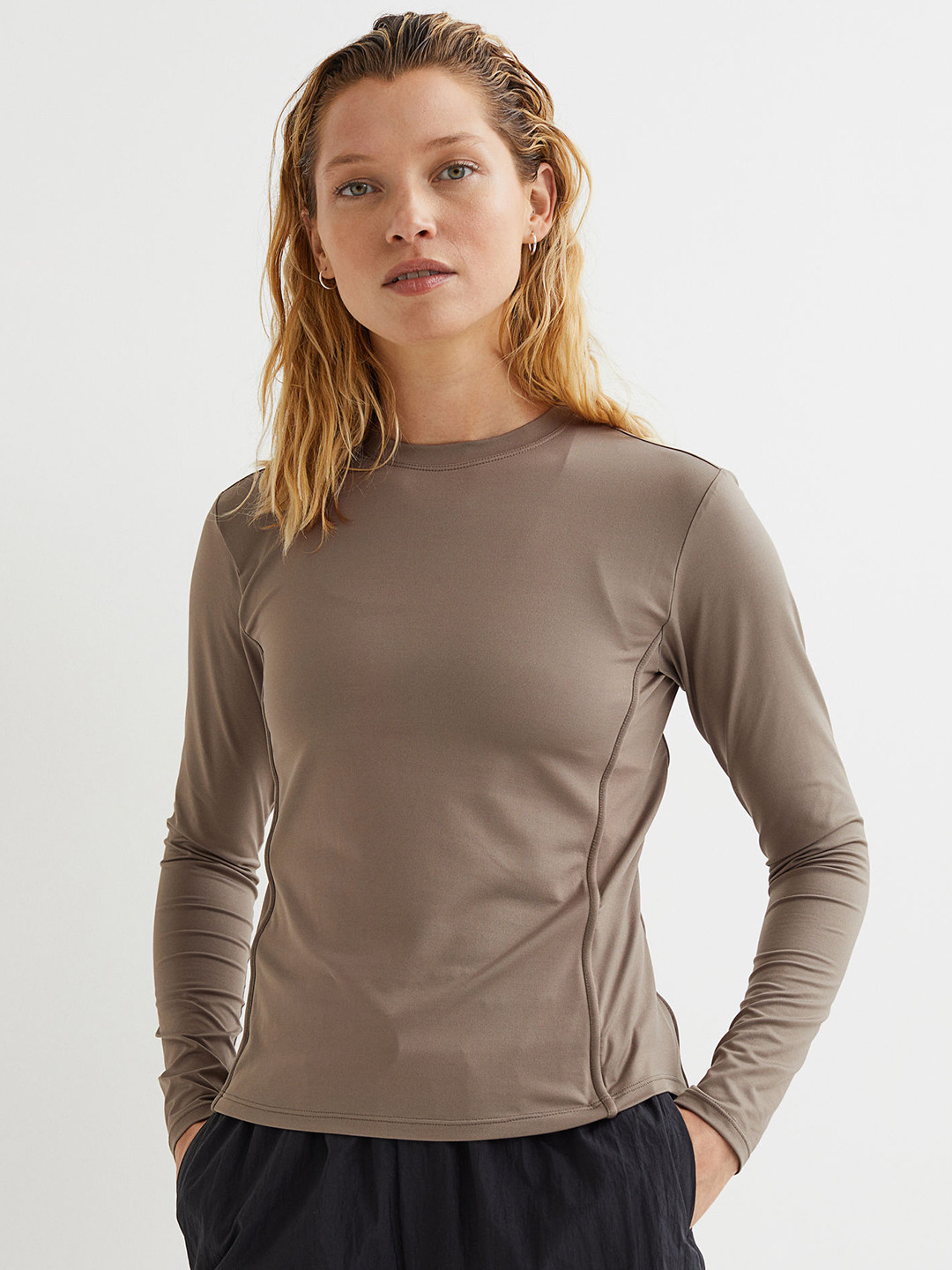 Buy H&M Woman Beige Sports Top Tops for Women 16191428 Myntra