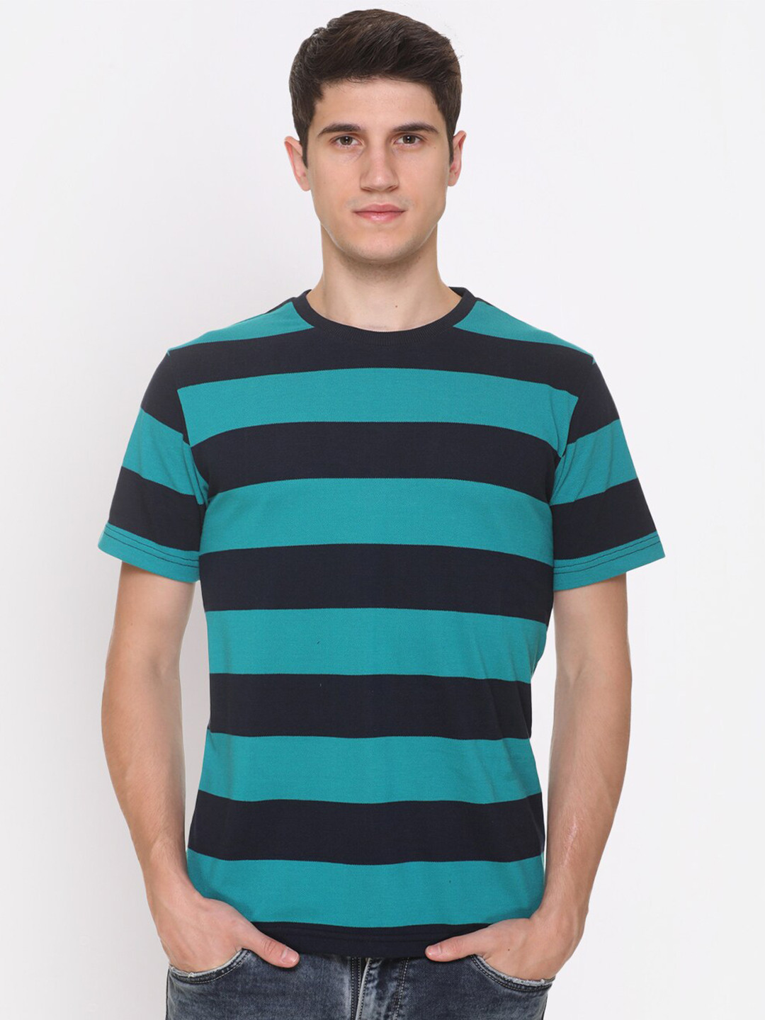 Arun Shirt in Blue Onda Stripes