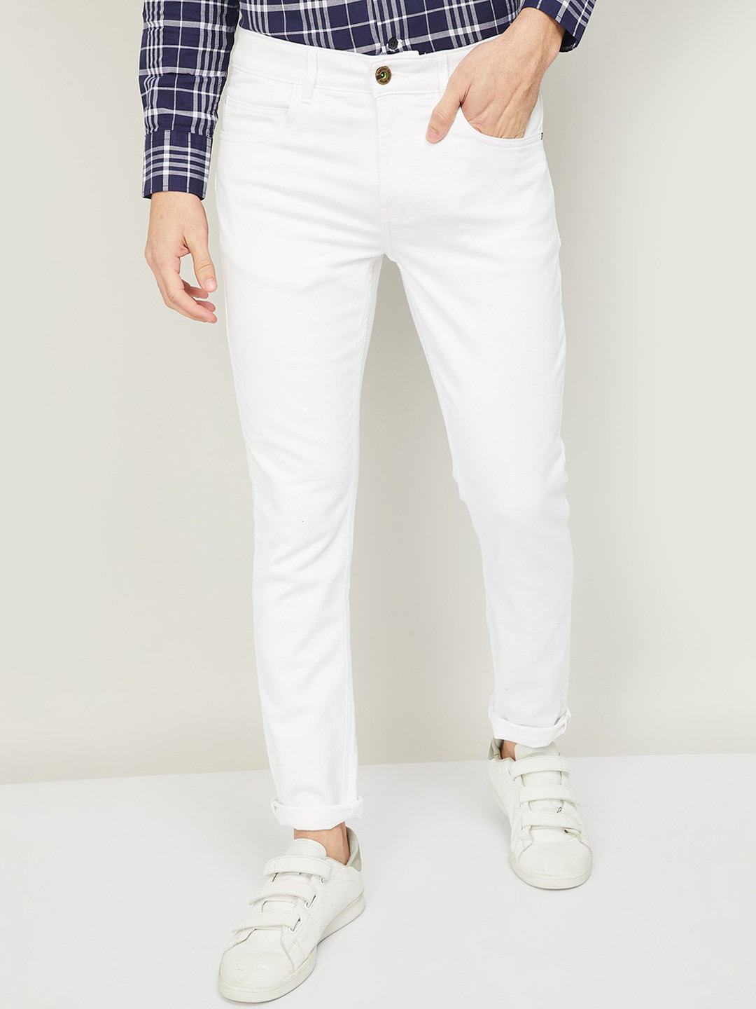 Buy Bossini Men White Slim Fit Jeans Jeans for Men 16197564 Myntra