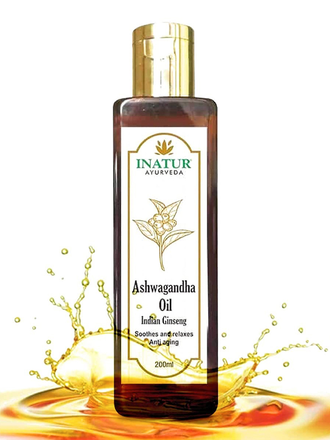 Buy Inatur Ashwagandha Ayurvedic Body Massage Oil 200 Ml Massage Oils